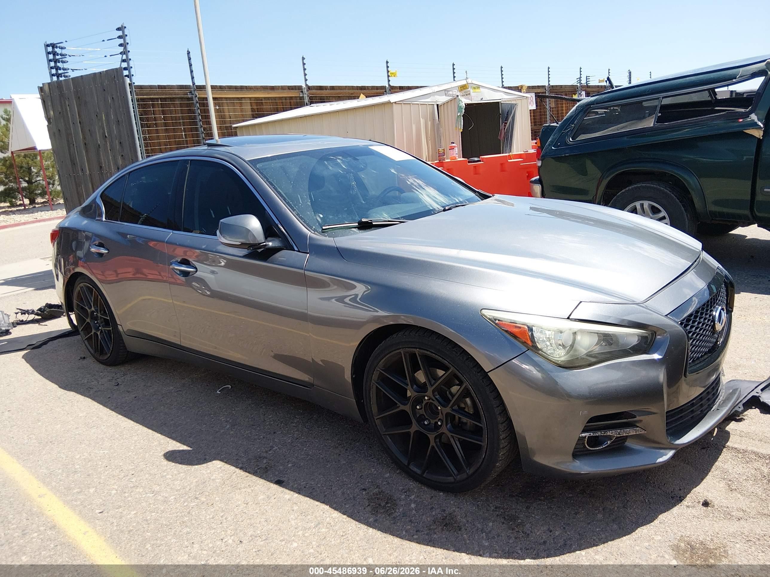 2014 Infiniti Q50 Premium/sport Gray vin: JN1BV7AP7EM686605