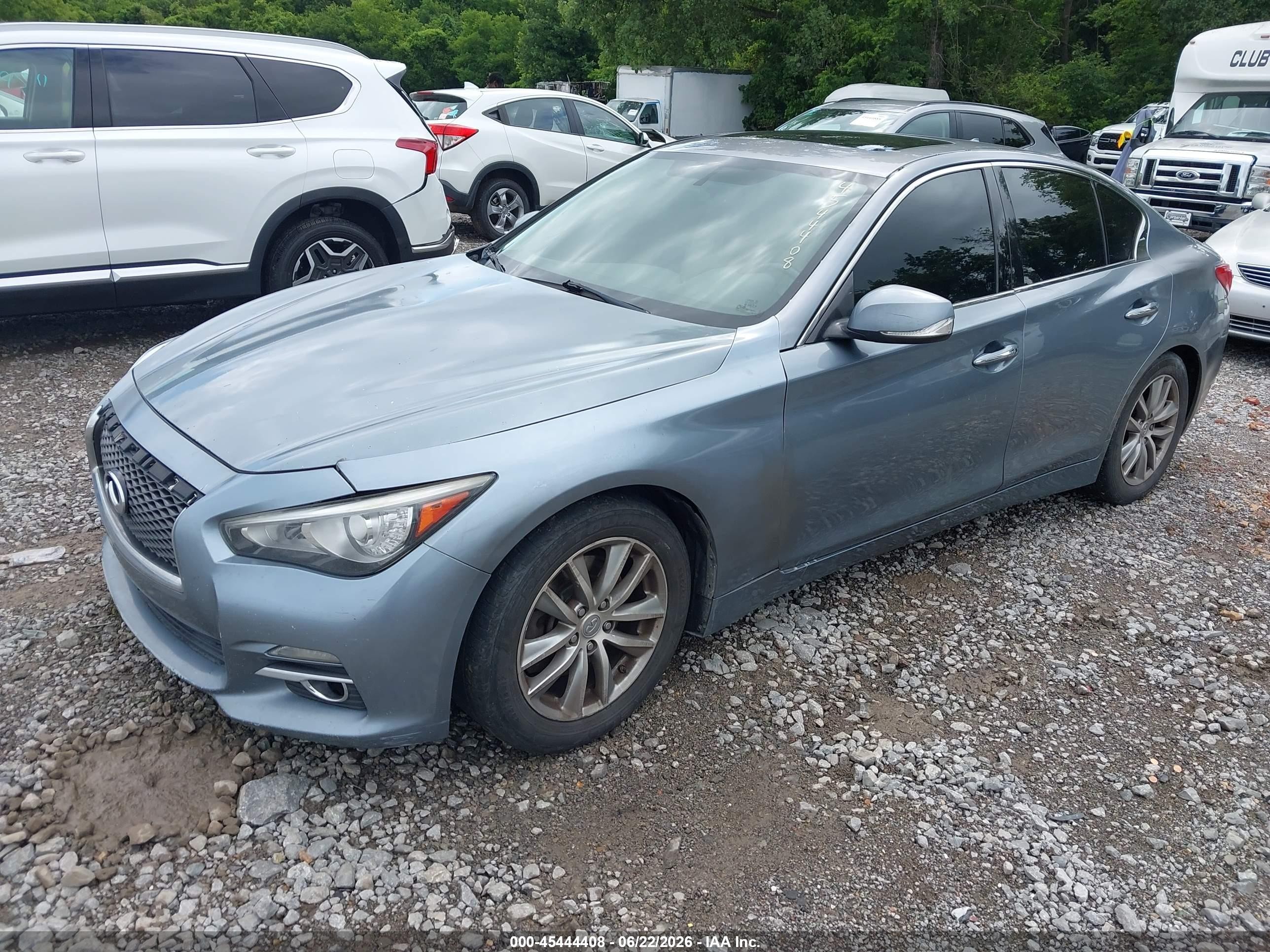 2014 Infiniti Q50 Premium Light Blue vin: JN1BV7AP7EM688225