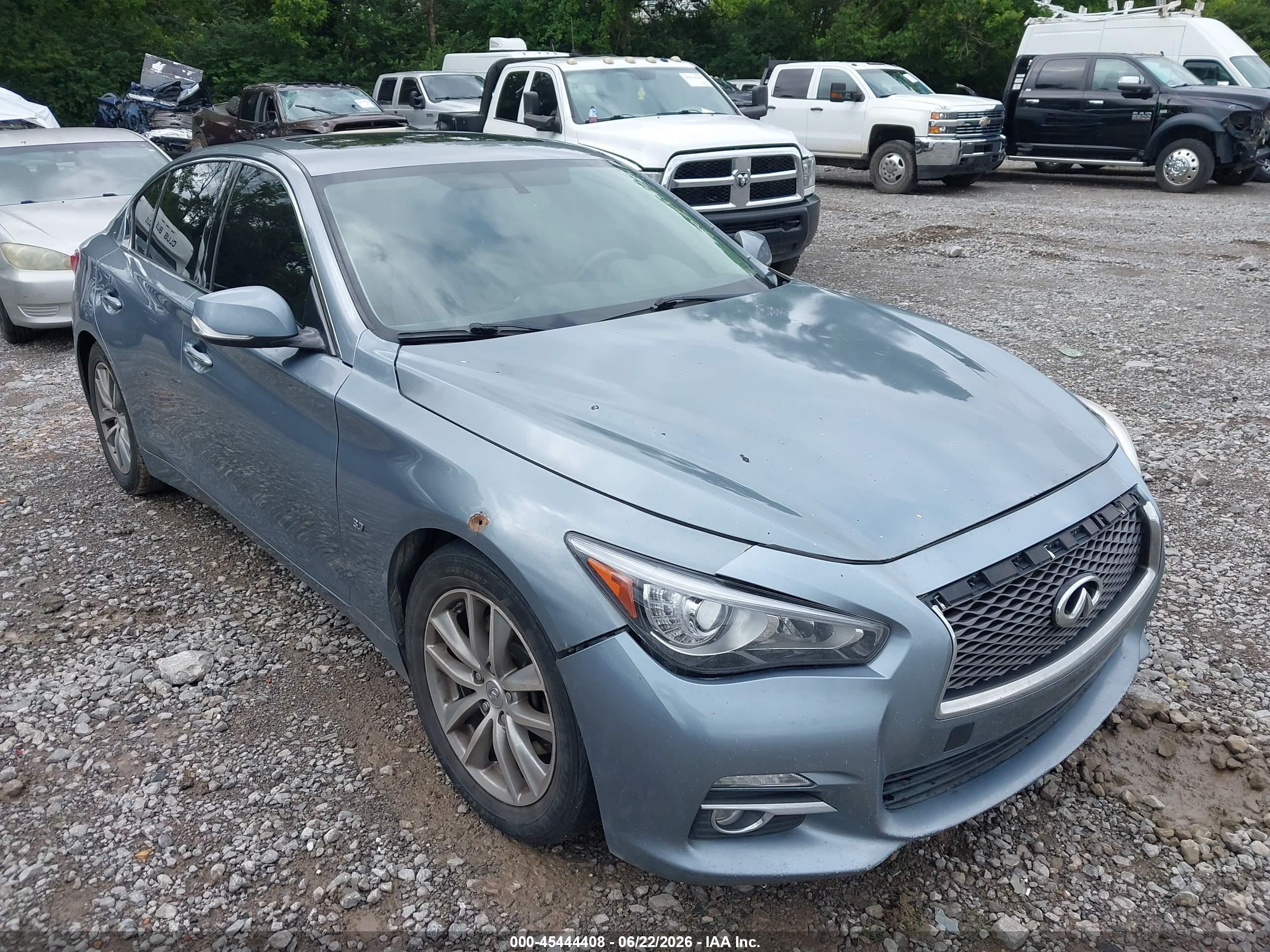 2014 Infiniti Q50 Premium Light Blue vin: JN1BV7AP7EM688225