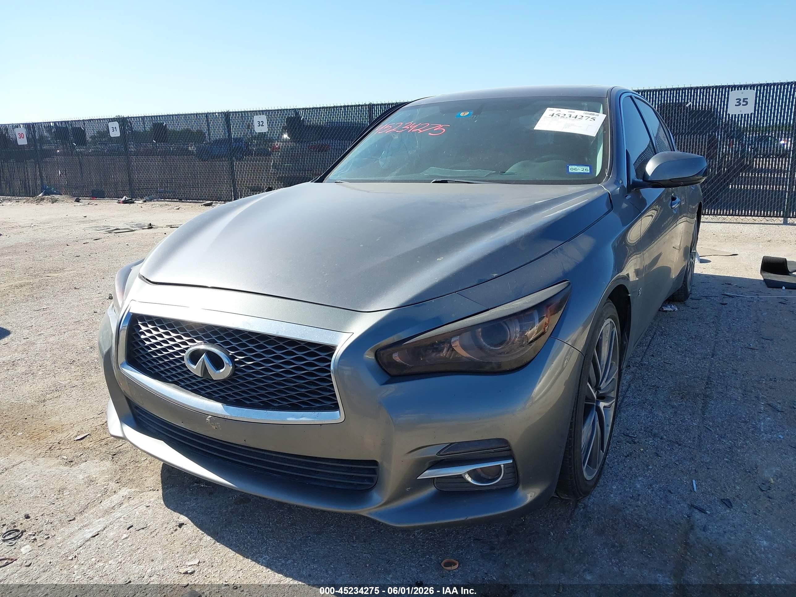 2014 Infiniti Q50 Premium Gray vin: JN1BV7AP7EM689391