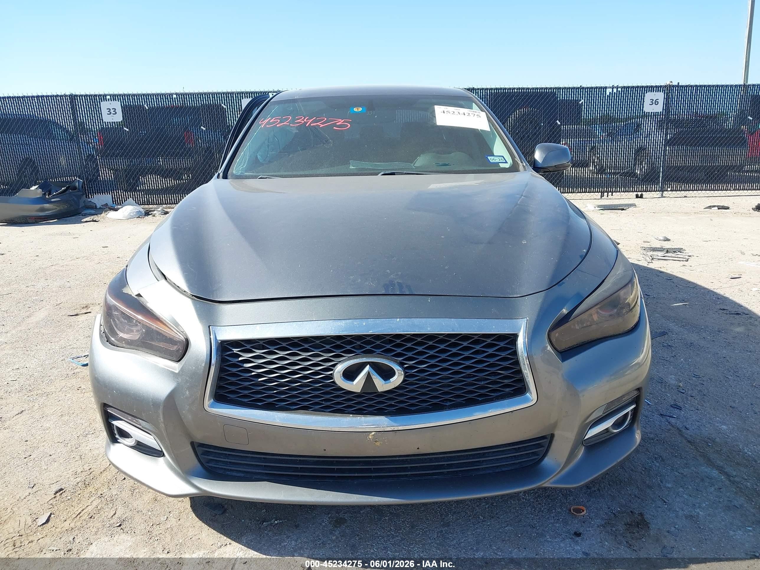 2014 Infiniti Q50 Premium Gray vin: JN1BV7AP7EM689391