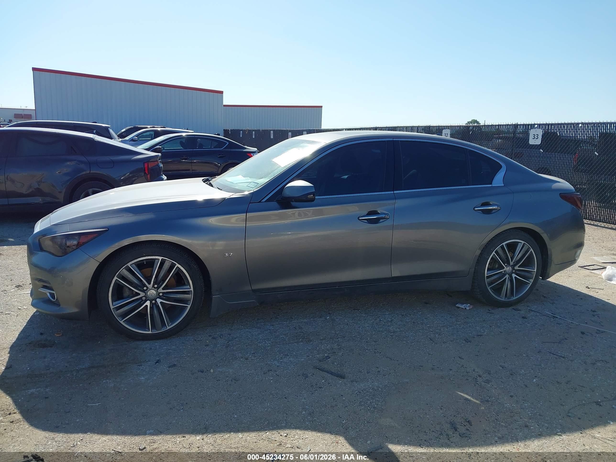 2014 Infiniti Q50 Premium Gray vin: JN1BV7AP7EM689391