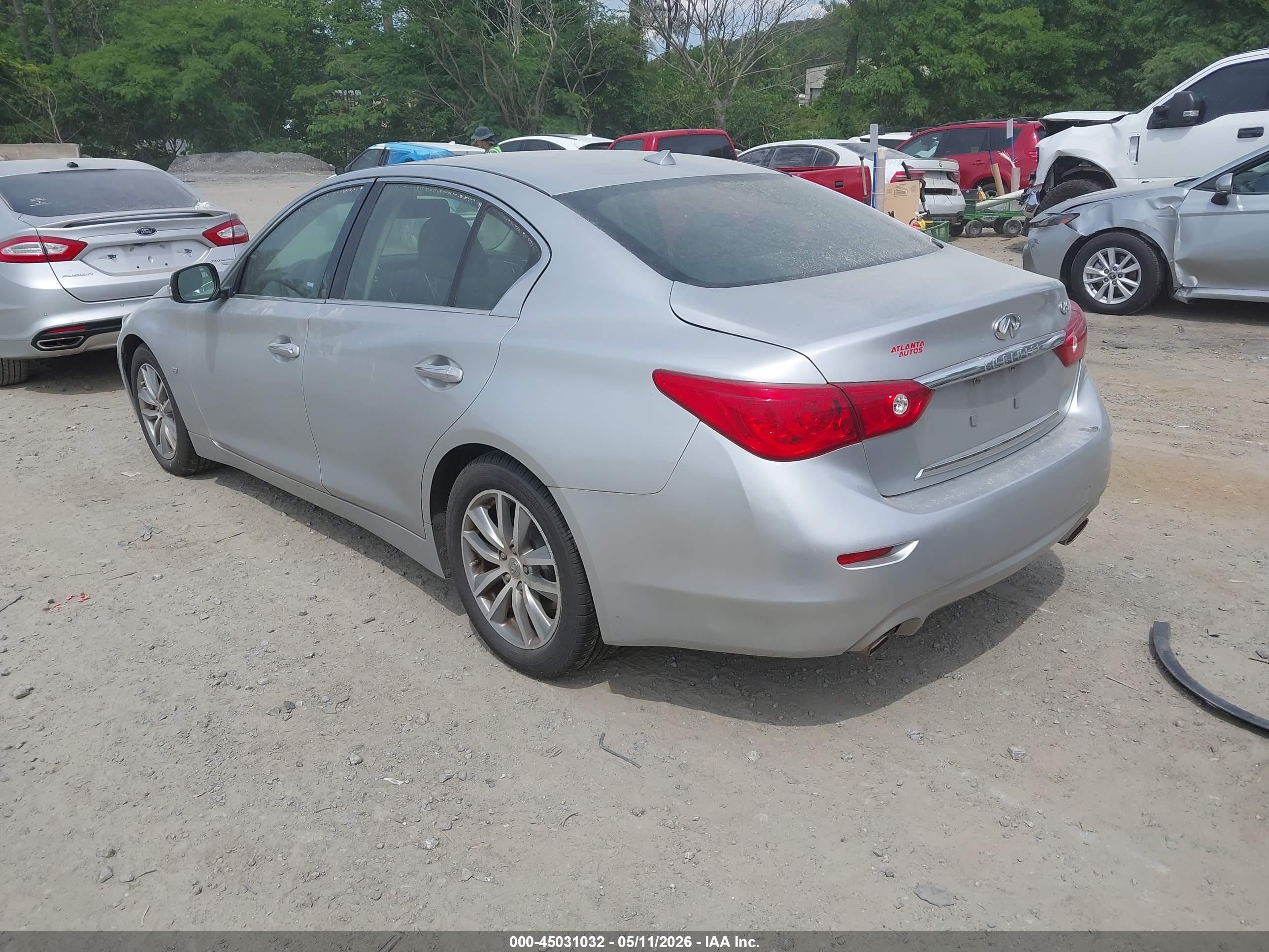 2014 Infiniti Q50 Premium Silver vin: JN1BV7AP7EM690587