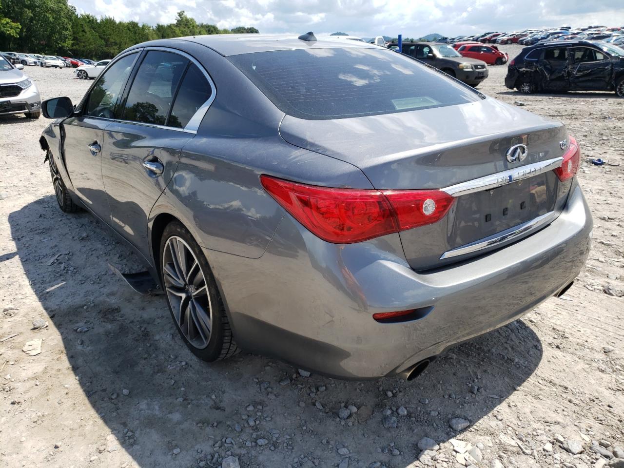 2014 Infiniti Q50 Base Silver vin: JN1BV7AP7EM691805