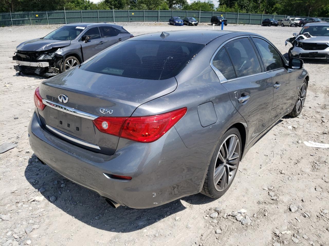 2014 Infiniti Q50 Base Silver vin: JN1BV7AP7EM691805