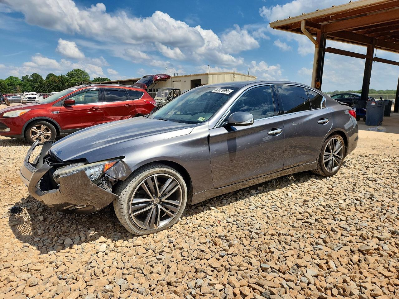 2014 Infiniti Q50 Premium Gray vin: JN1BV7AP7EM691805
