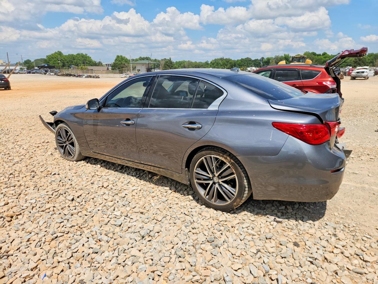2014 Infiniti Q50 Premium Серый vin: JN1BV7AP7EM691805