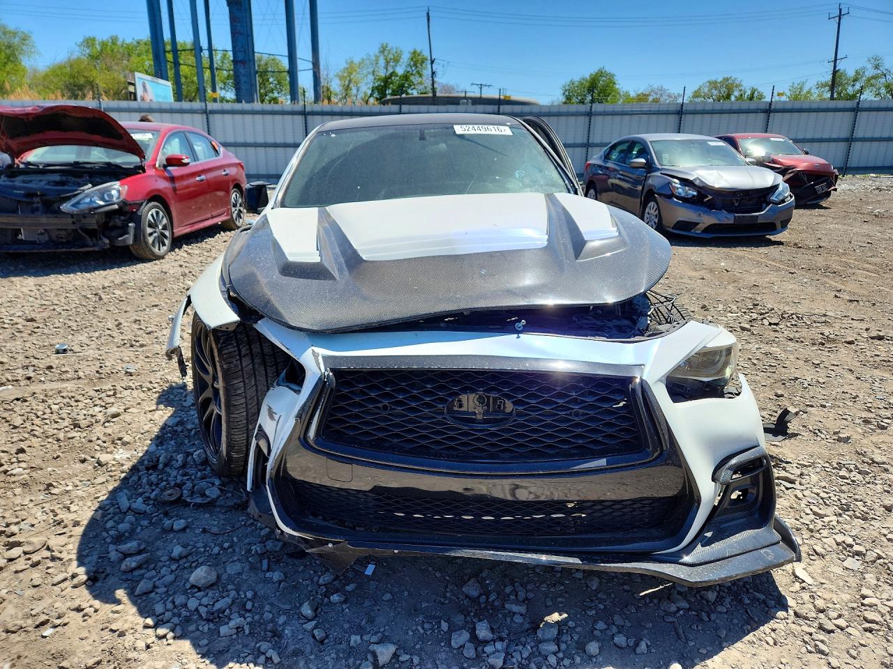 2014 Infiniti Q50 White vin: JN1BV7AP7EM693084