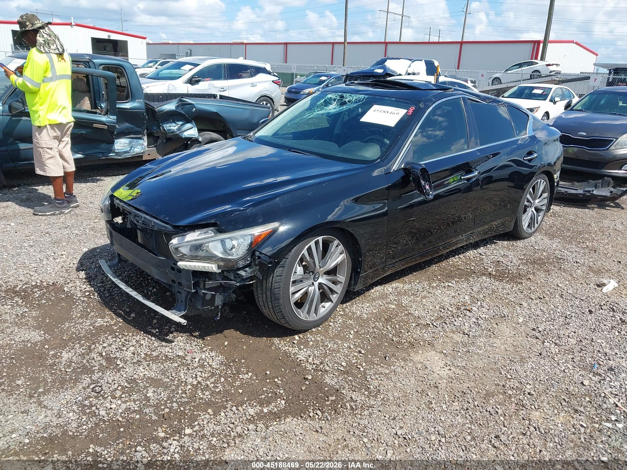 2015 Infiniti Q50 Sport Черный vin: JN1BV7AP7FM335355