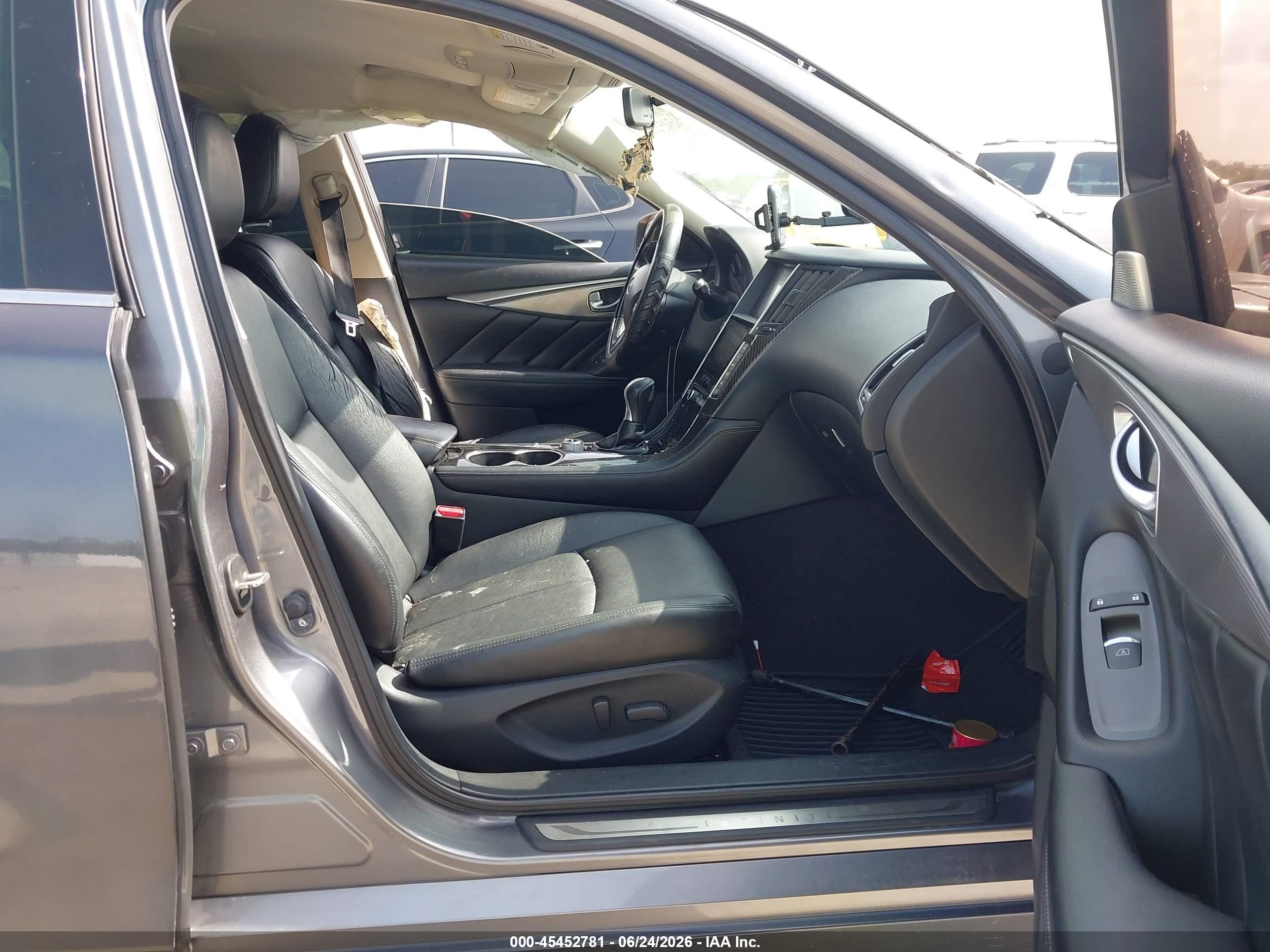2015 Infiniti Q50 Premium/sport Gray vin: JN1BV7AP7FM337168