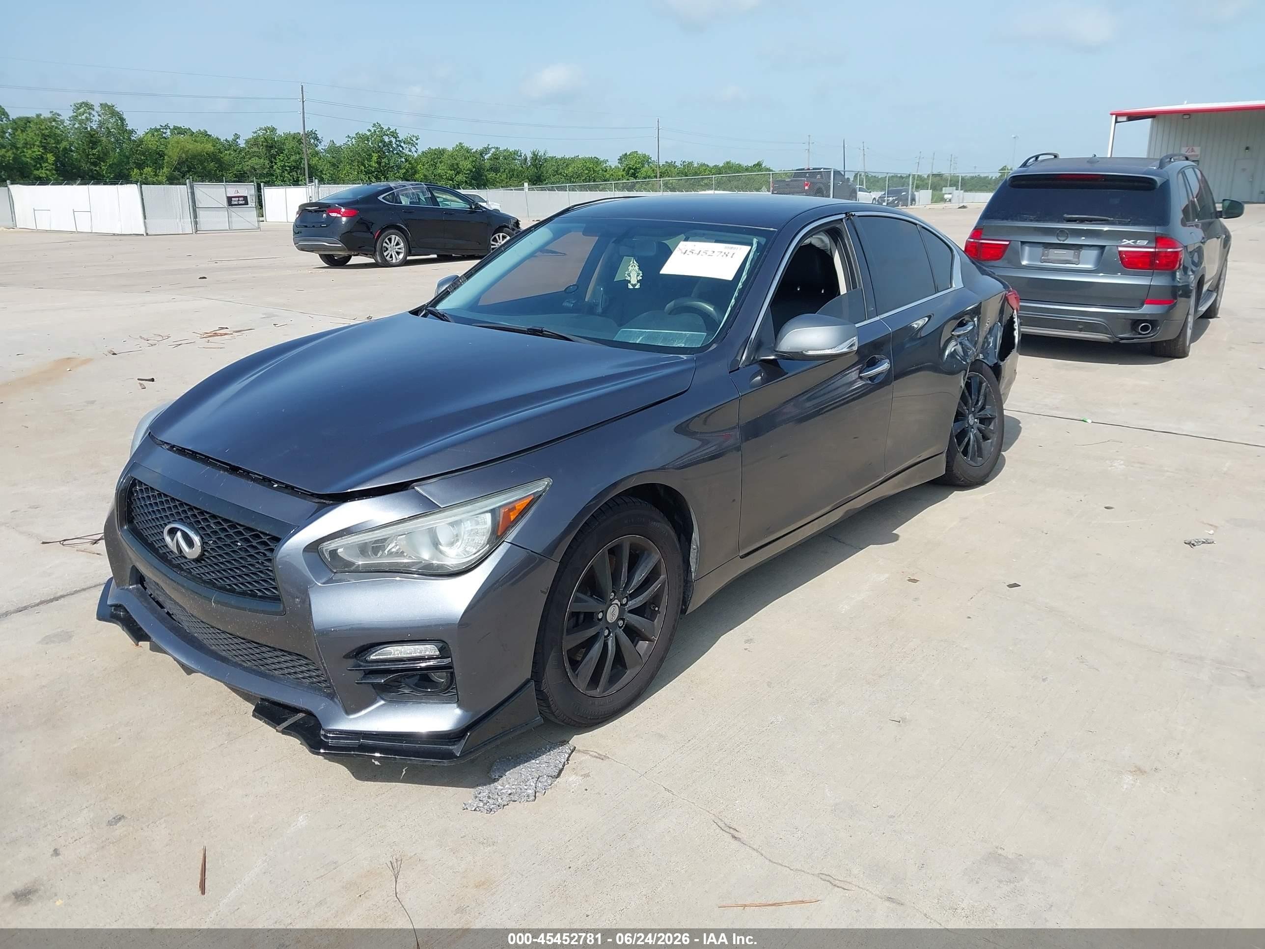 2015 Infiniti Q50 Premium/sport Gray vin: JN1BV7AP7FM337168