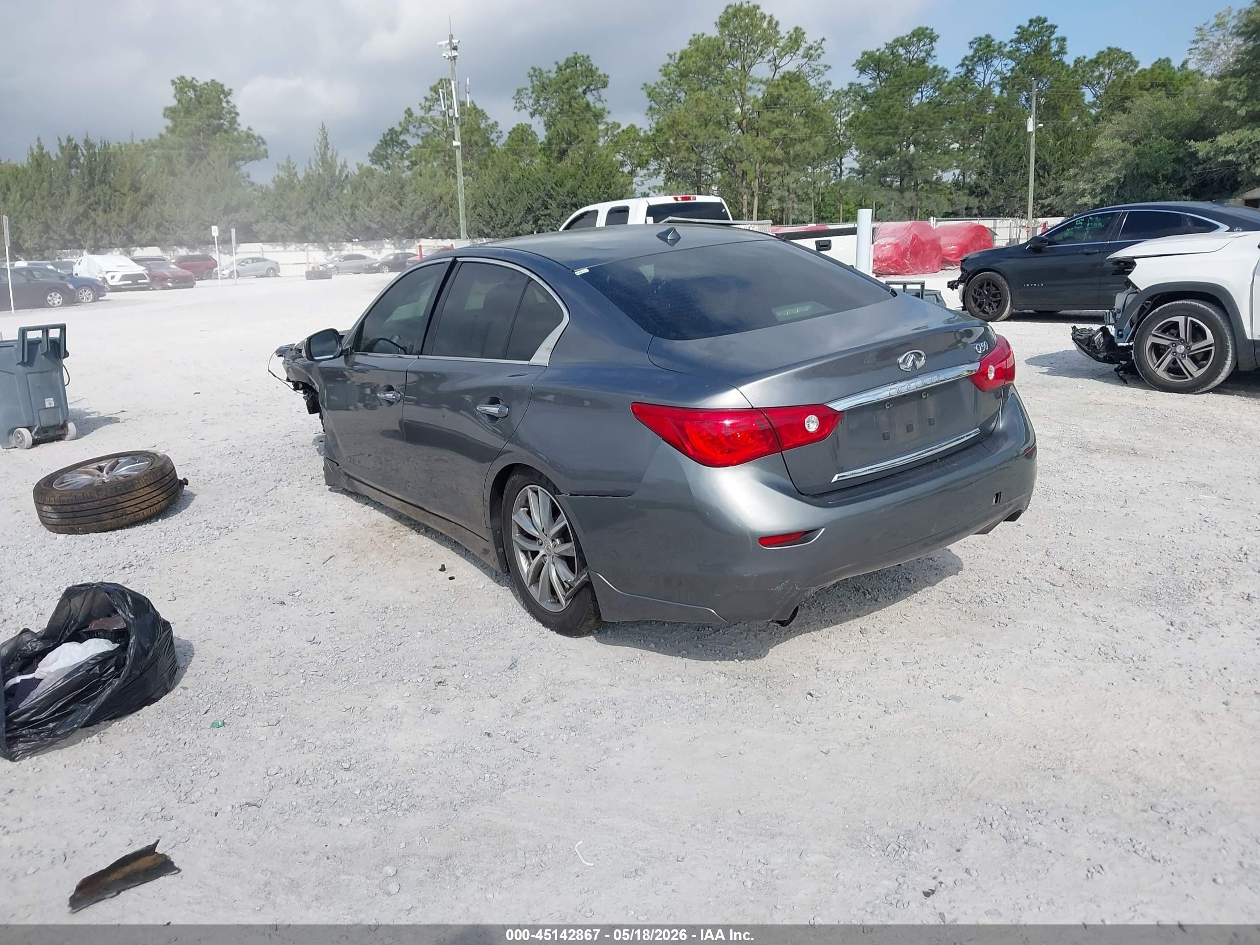 2015 Infiniti Q50 Premium Gray vin: JN1BV7AP7FM340216