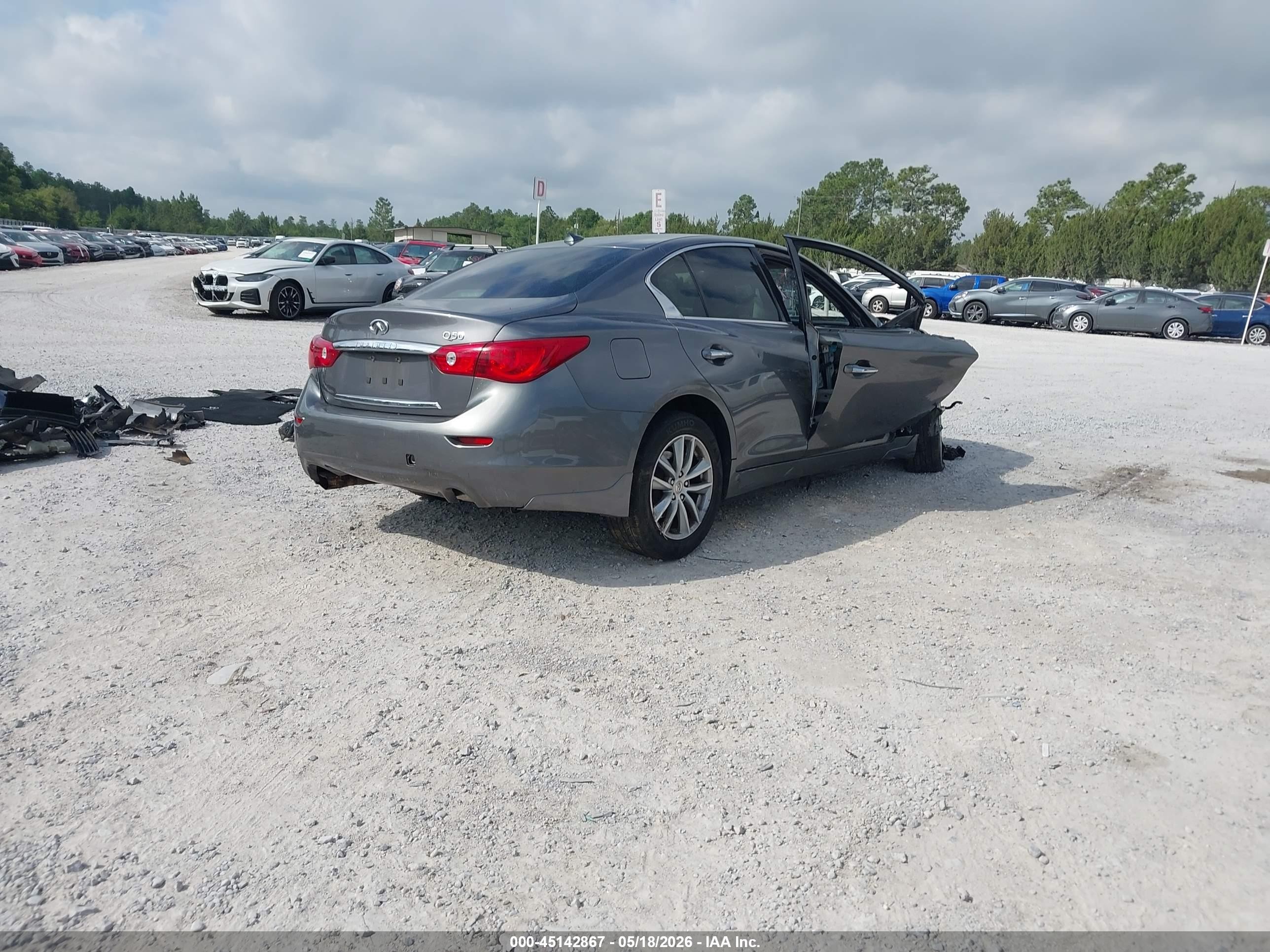2015 Infiniti Q50 Premium Gray vin: JN1BV7AP7FM340216