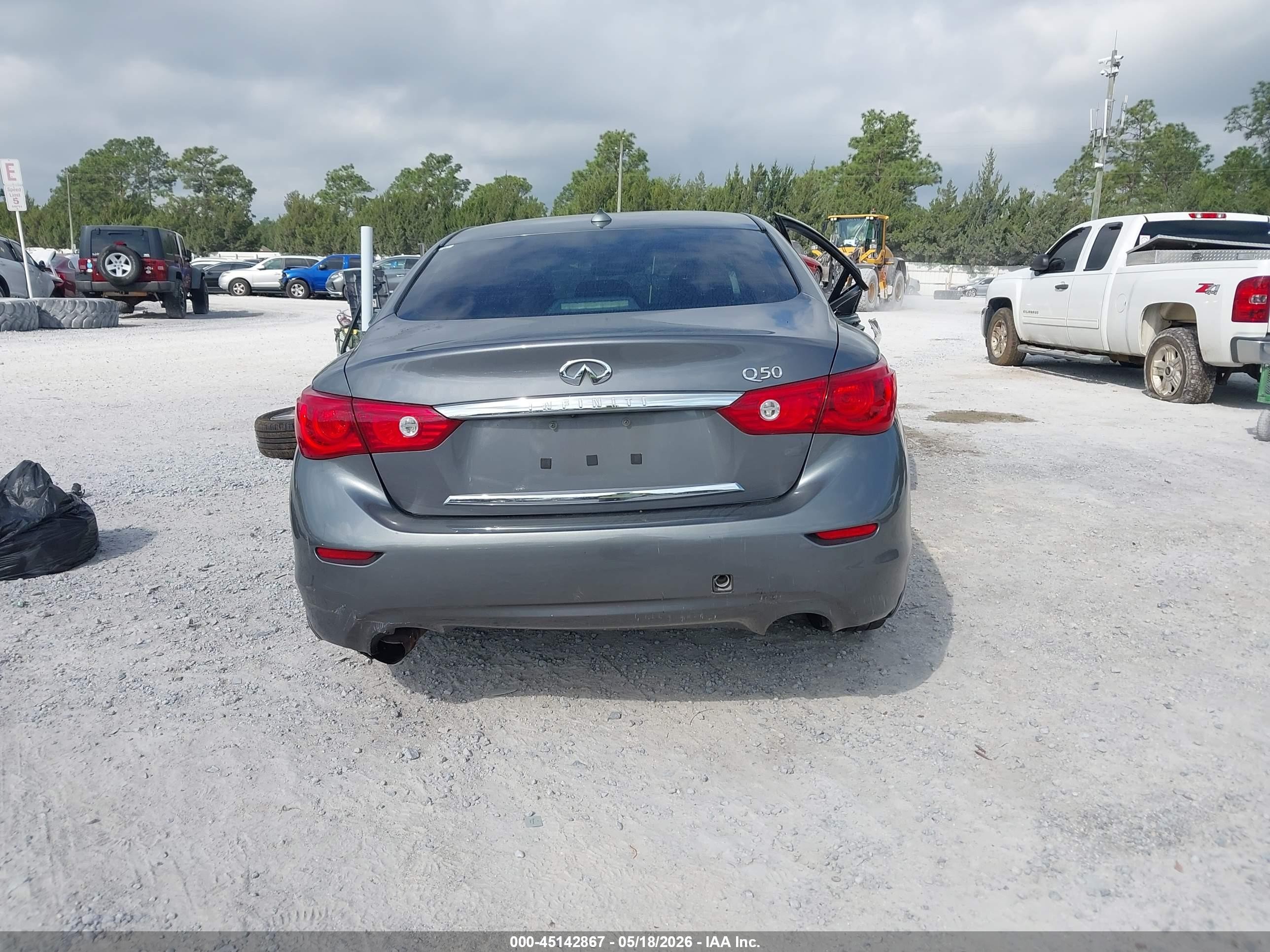 2015 Infiniti Q50 Premium Gray vin: JN1BV7AP7FM340216