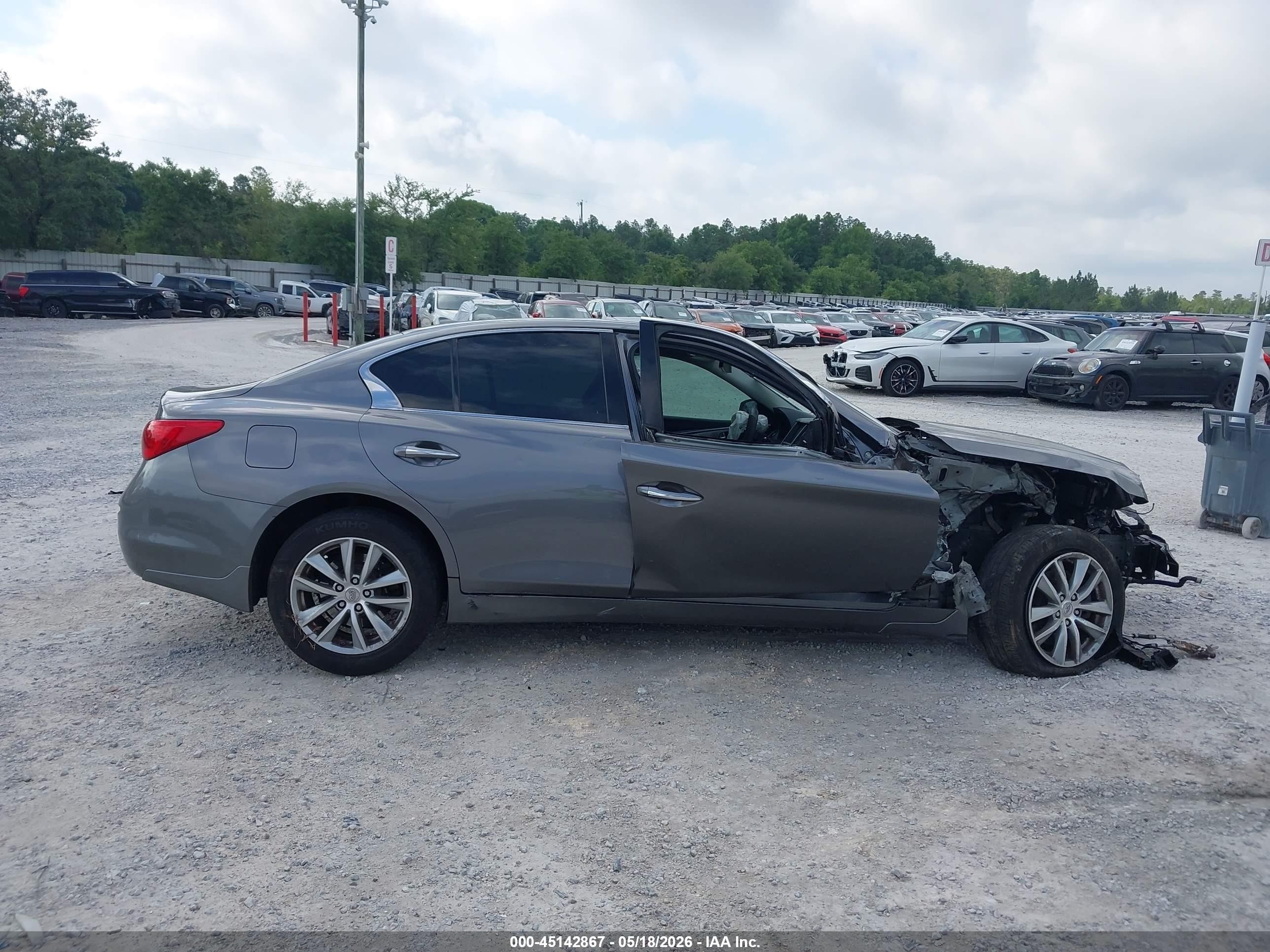 2015 Infiniti Q50 Premium Gray vin: JN1BV7AP7FM340216