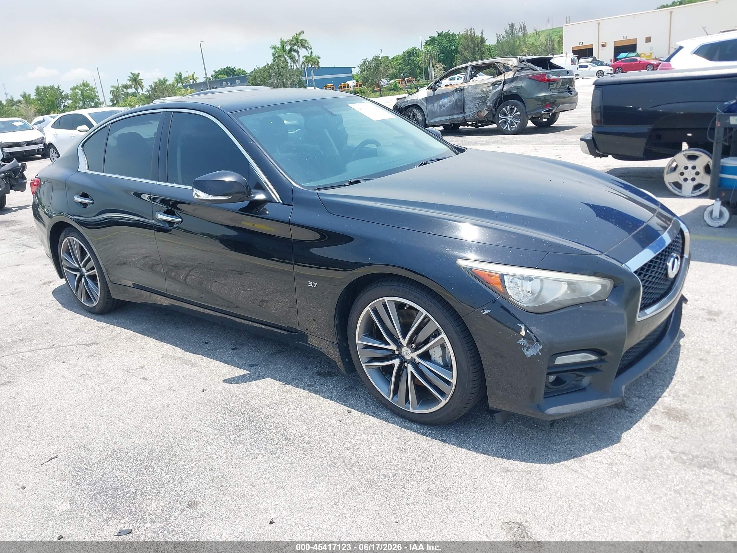 2015 Infiniti Q50 Sport Черный vin: JN1BV7AP7FM343987