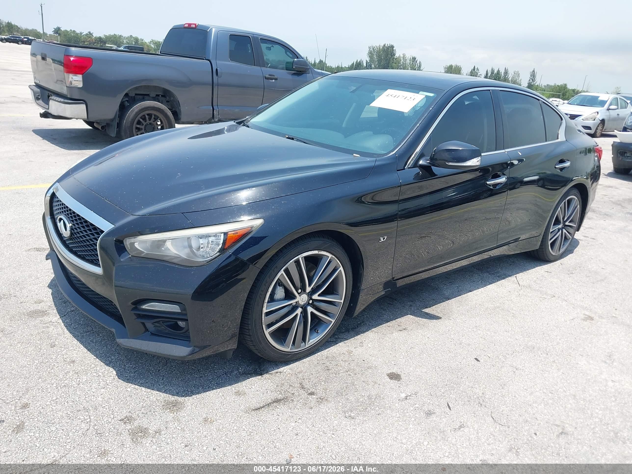 2015 Infiniti Q50 Sport Черный vin: JN1BV7AP7FM343987