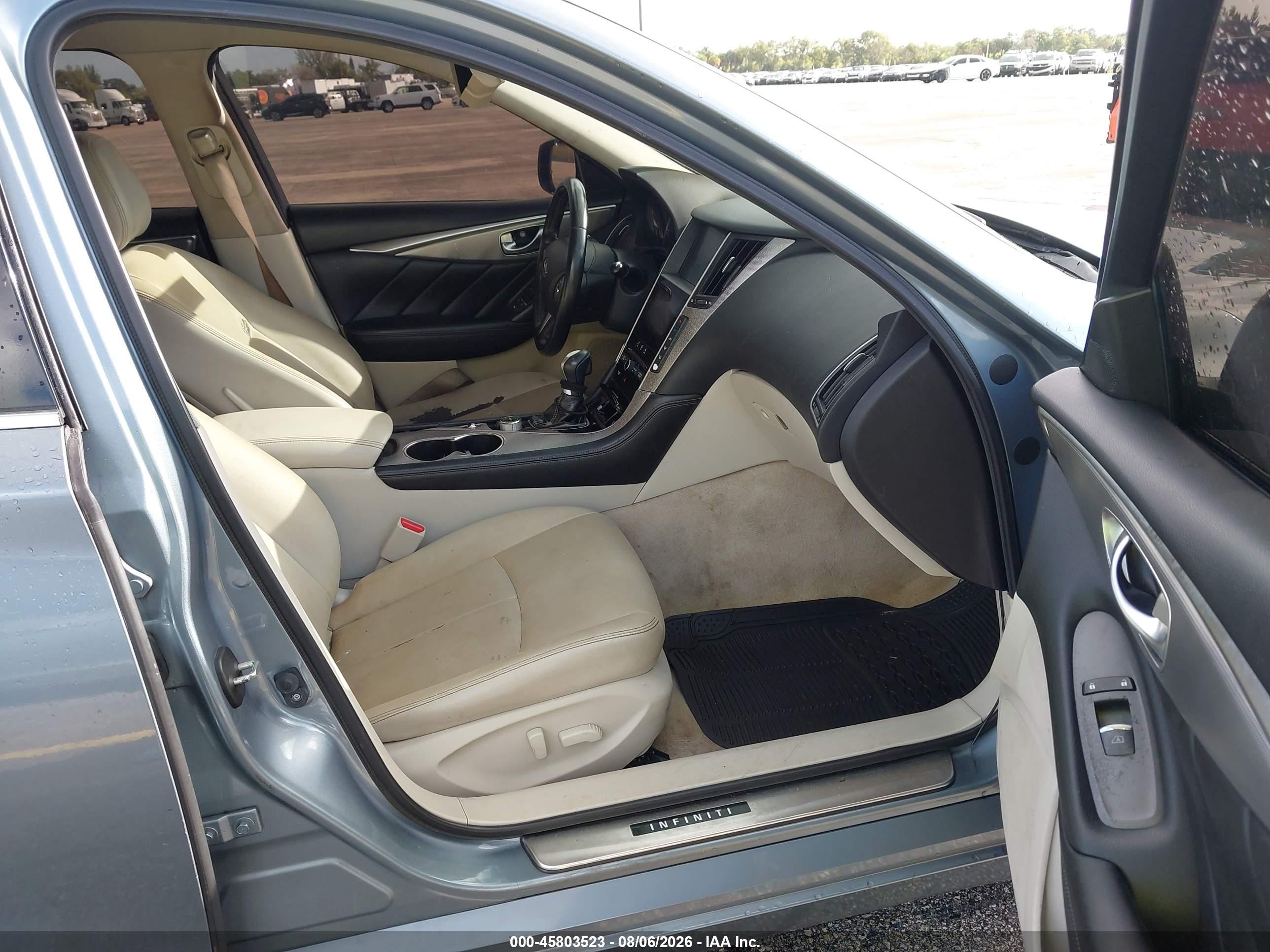 2015 Infiniti Q50   Light Blue vin: JN1BV7AP7FM345495