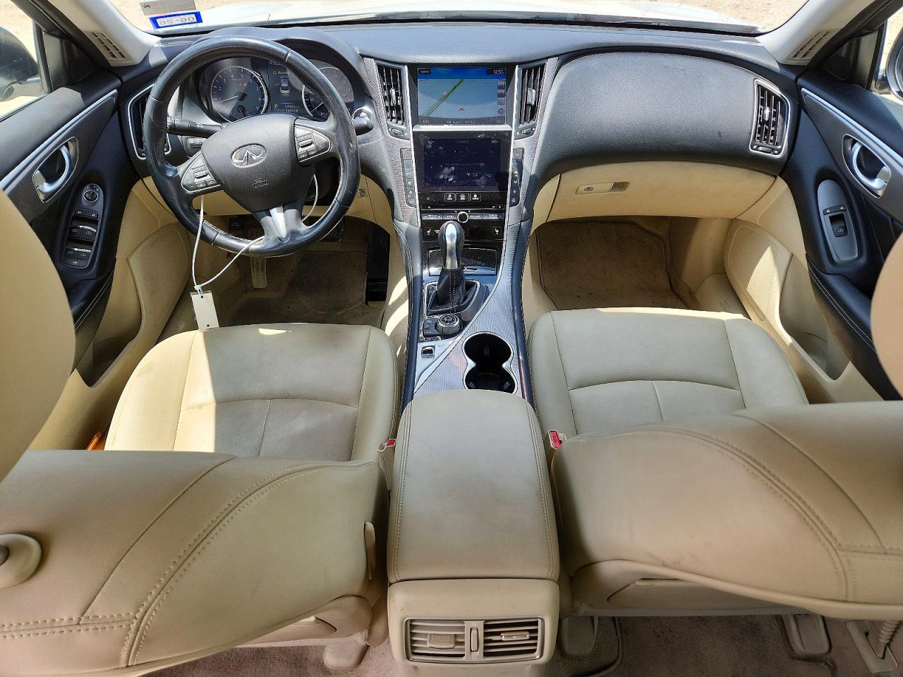 2015 Infiniti Q50 Premium White vin: JN1BV7AP7FM345576