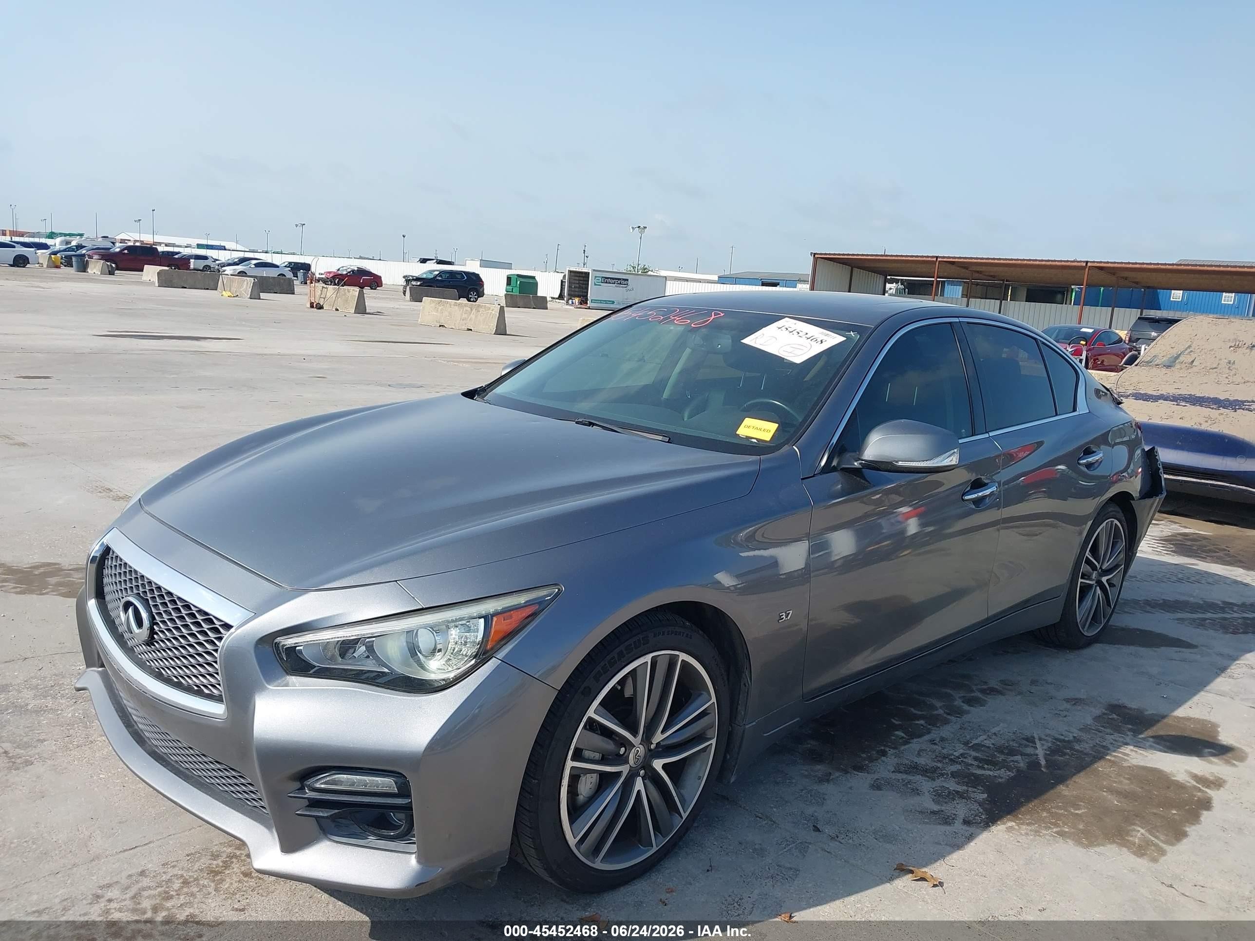 2015 Infiniti Q50 Sport Gray vin: JN1BV7AP7FM347439