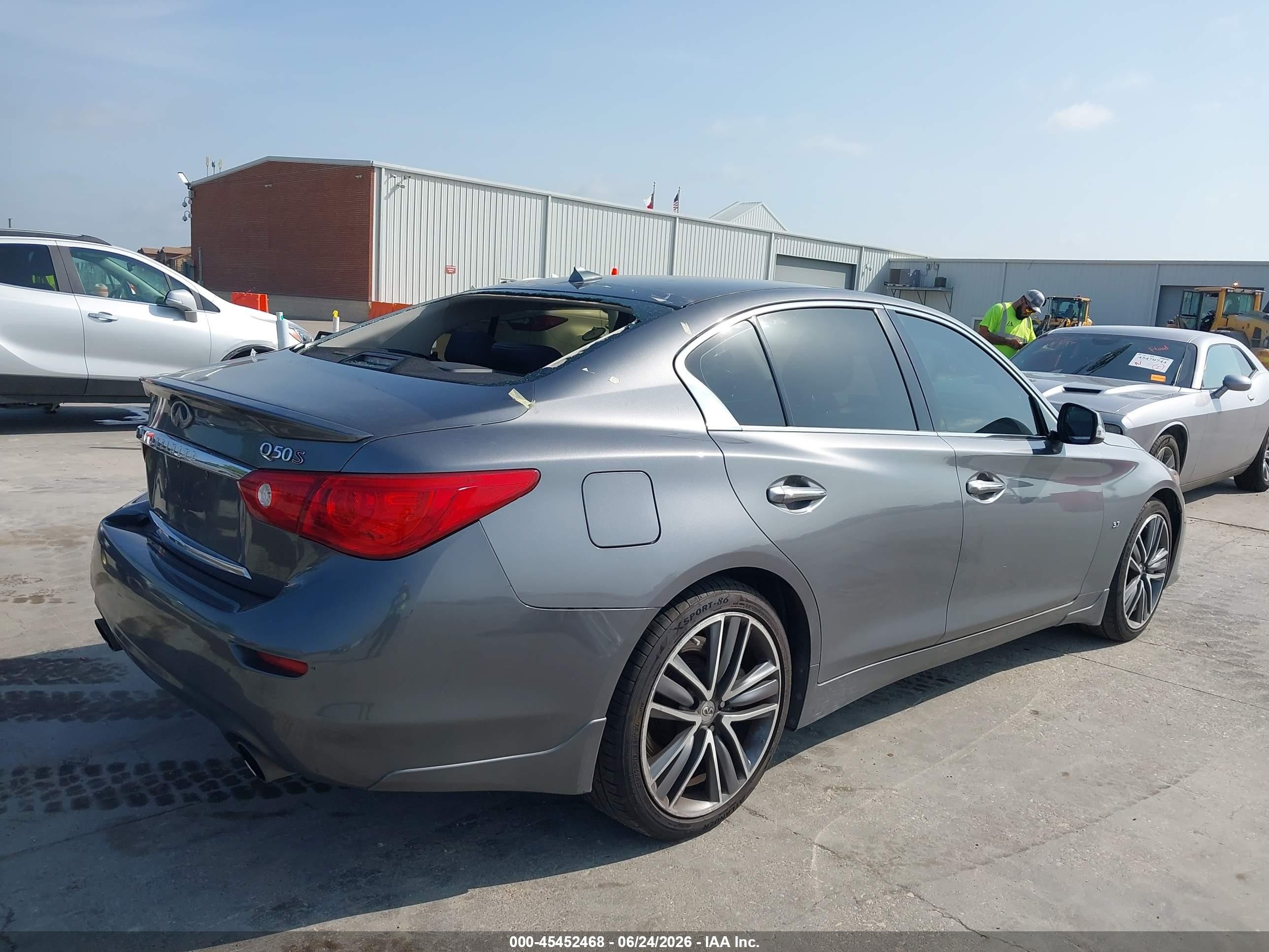2015 Infiniti Q50 Sport Gray vin: JN1BV7AP7FM347439
