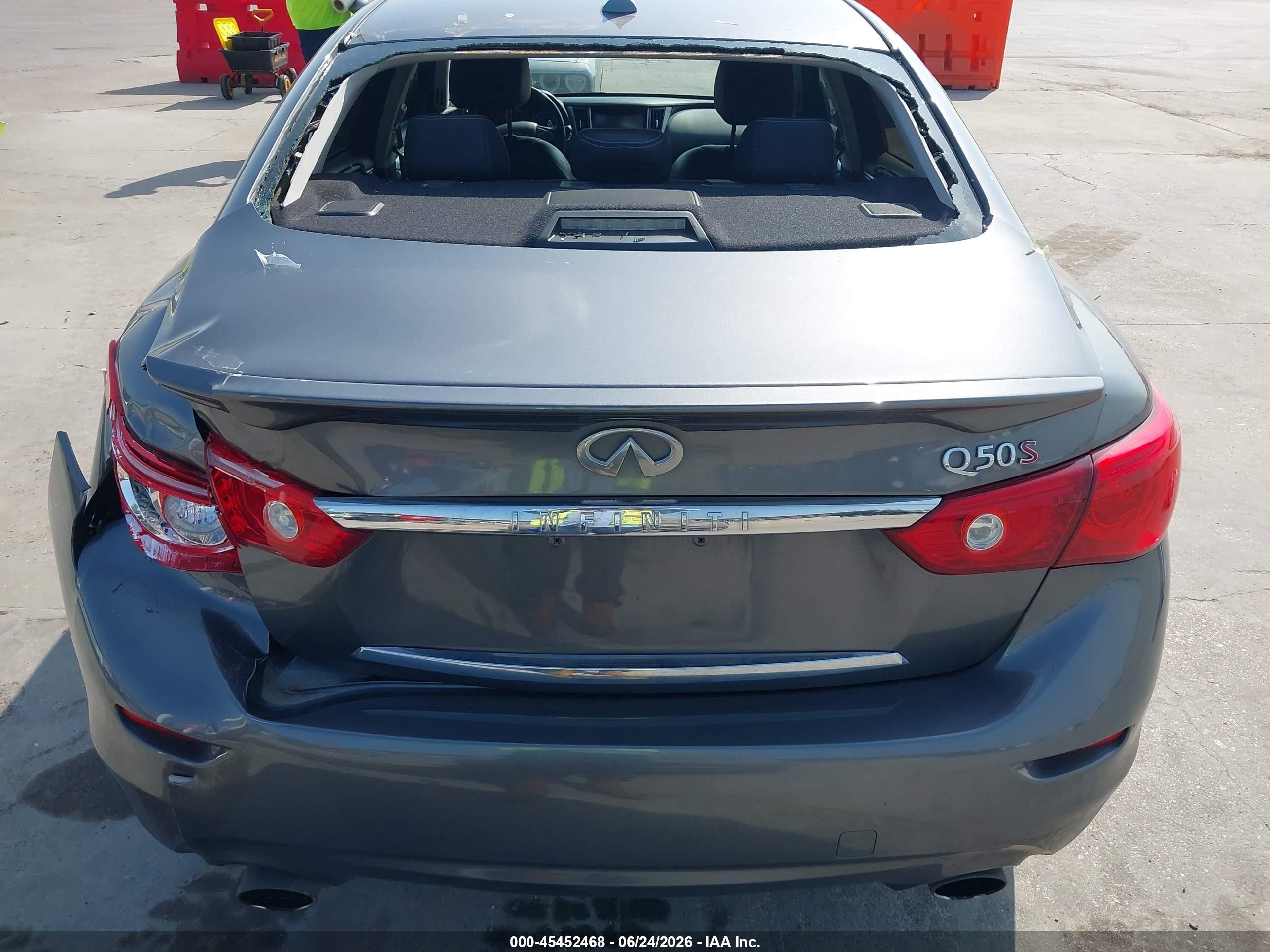 2015 Infiniti Q50 Sport Gray vin: JN1BV7AP7FM347439