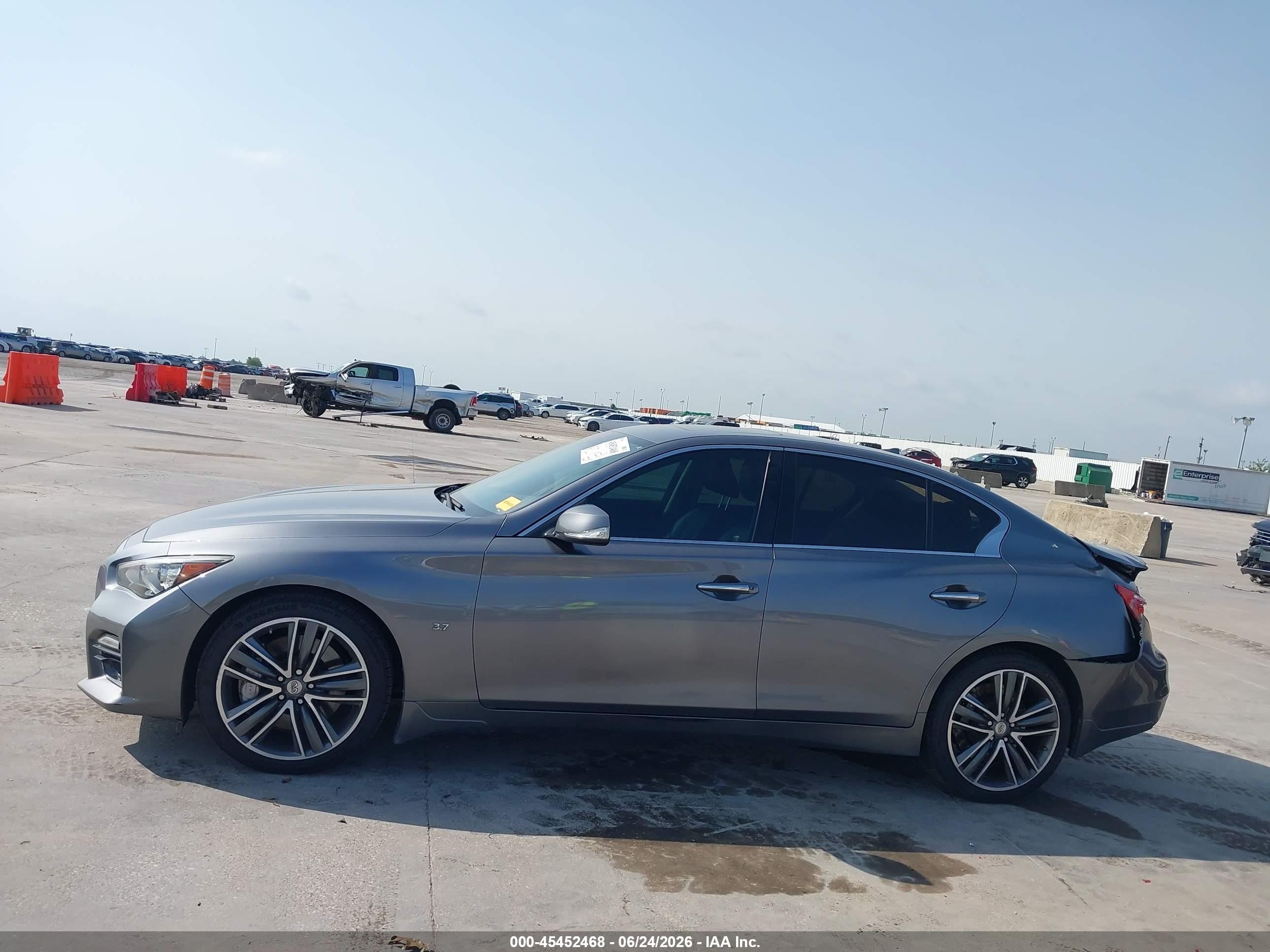 2015 Infiniti Q50 Sport Gray vin: JN1BV7AP7FM347439
