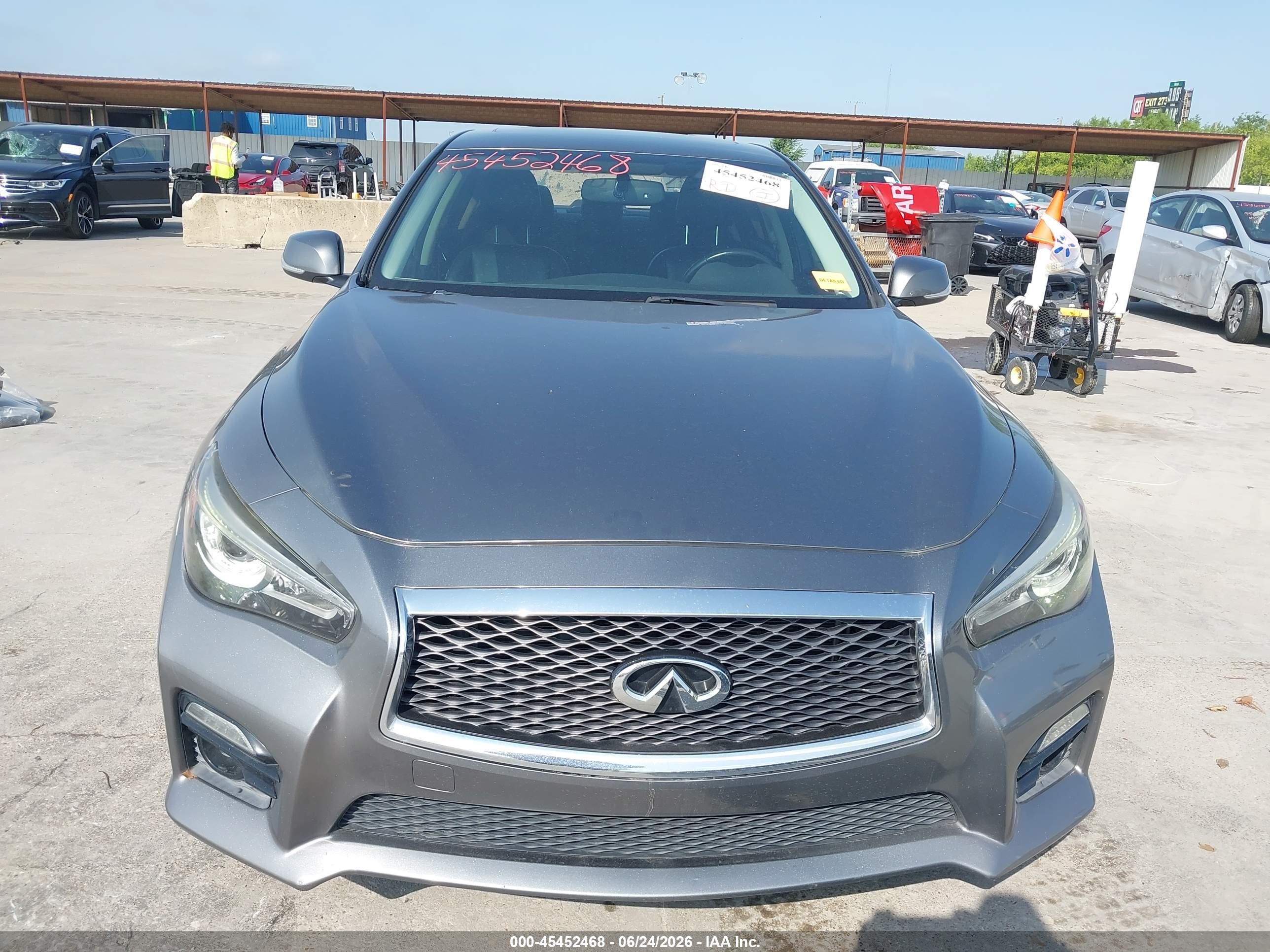 2015 Infiniti Q50 Sport Gray vin: JN1BV7AP7FM347439