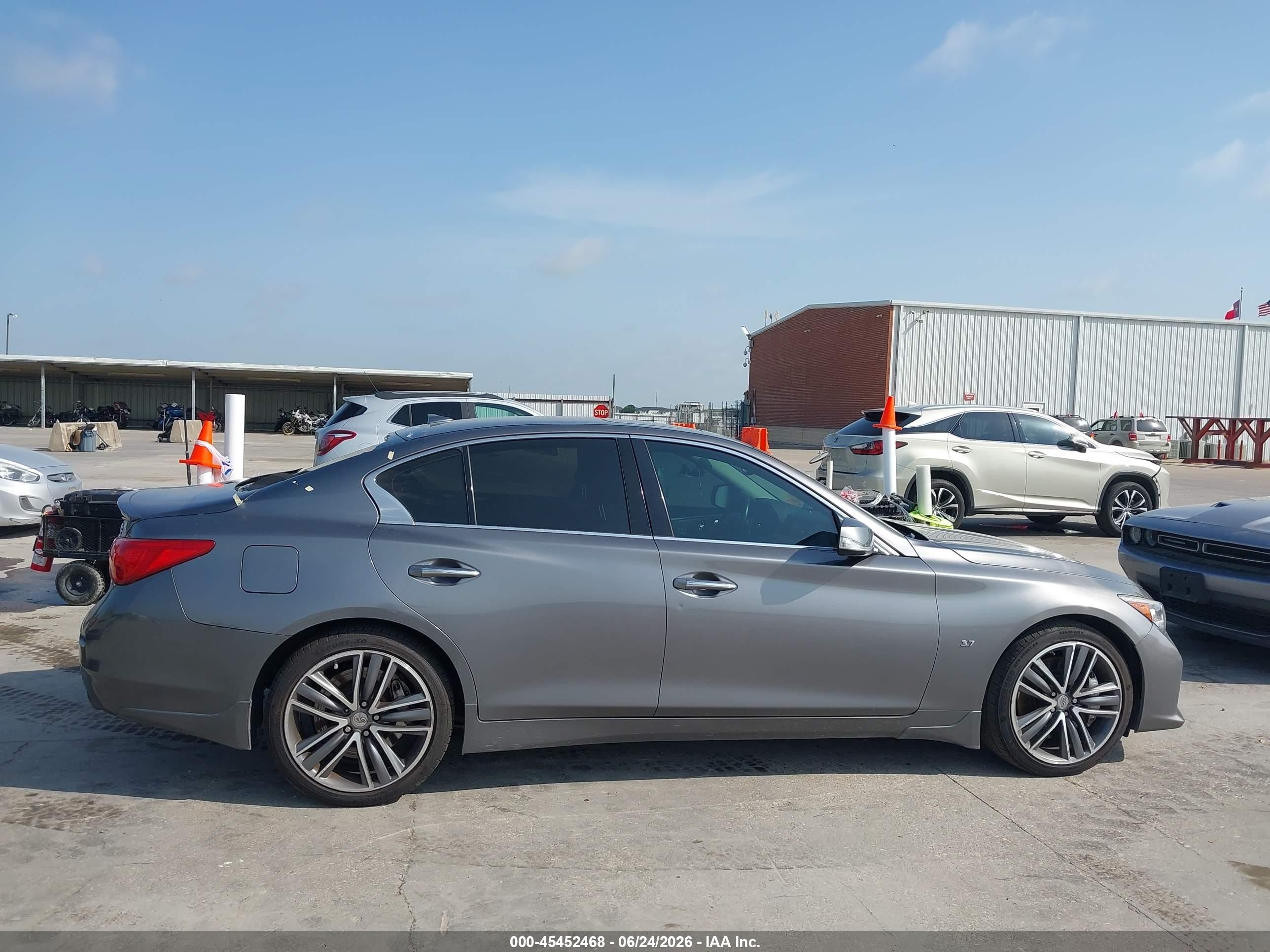 2015 Infiniti Q50 Sport Gray vin: JN1BV7AP7FM347439