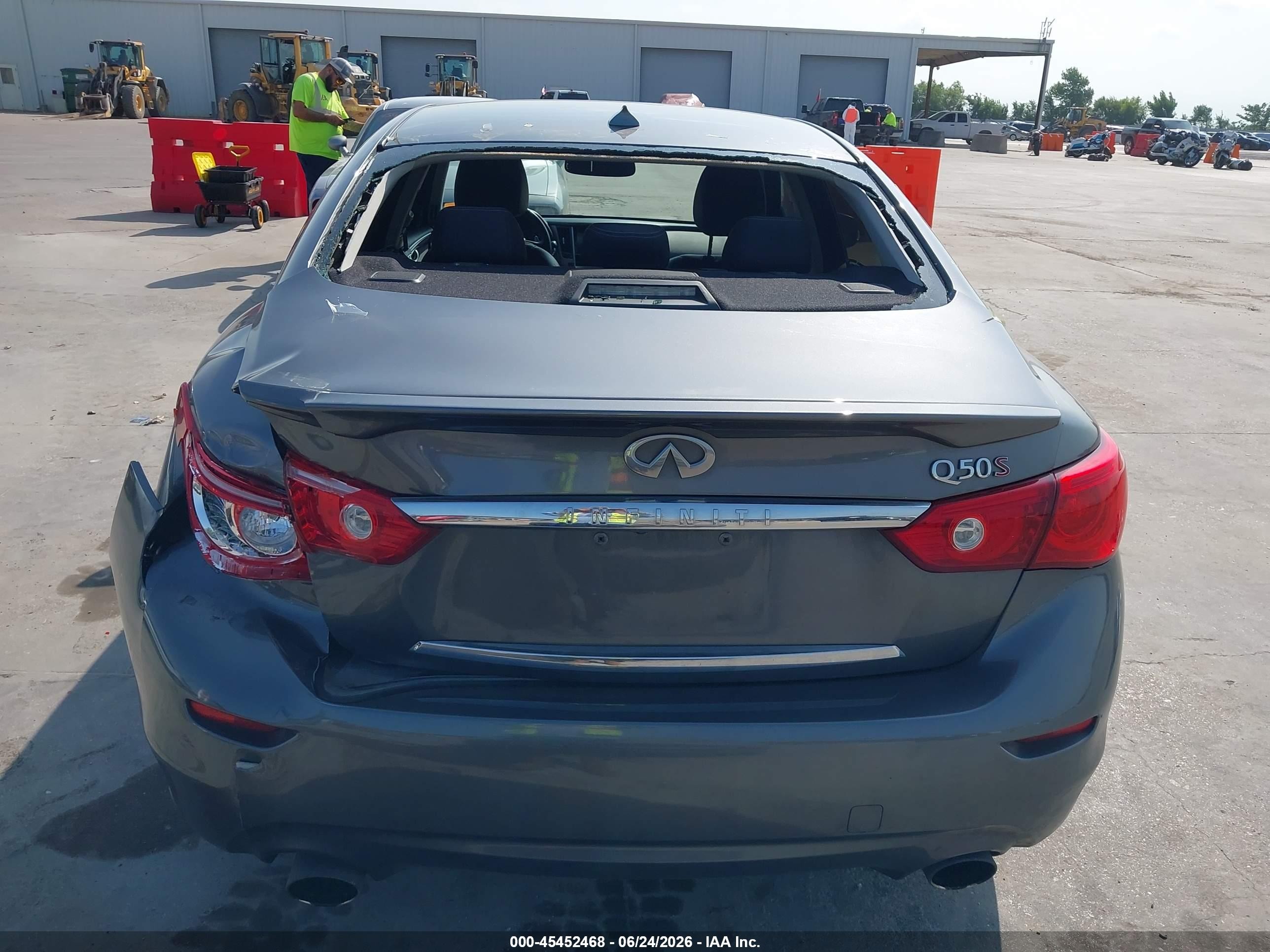 2015 Infiniti Q50 Sport Gray vin: JN1BV7AP7FM347439