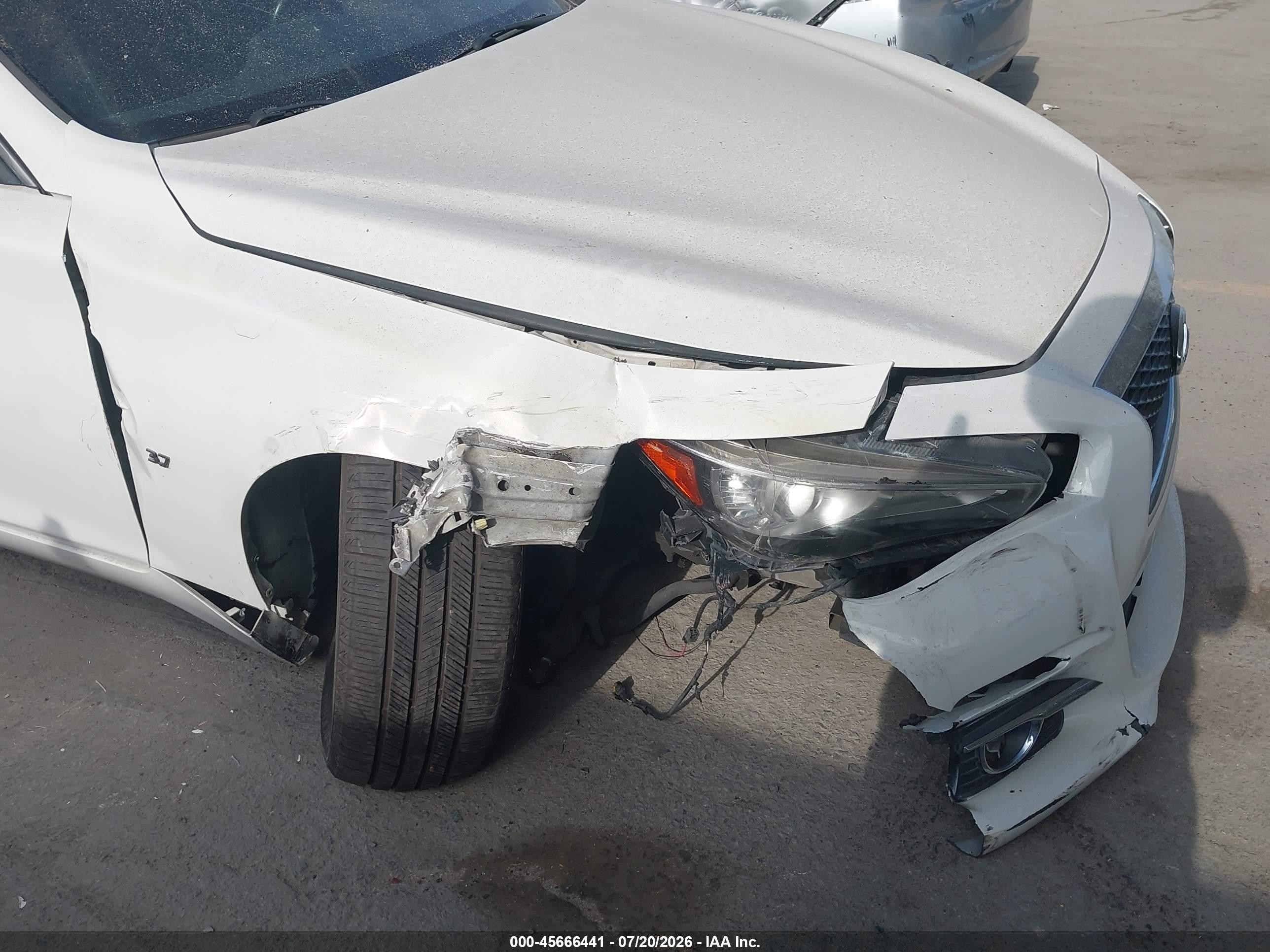 2015 Infiniti Q50 Premium White vin: JN1BV7AP7FM348932