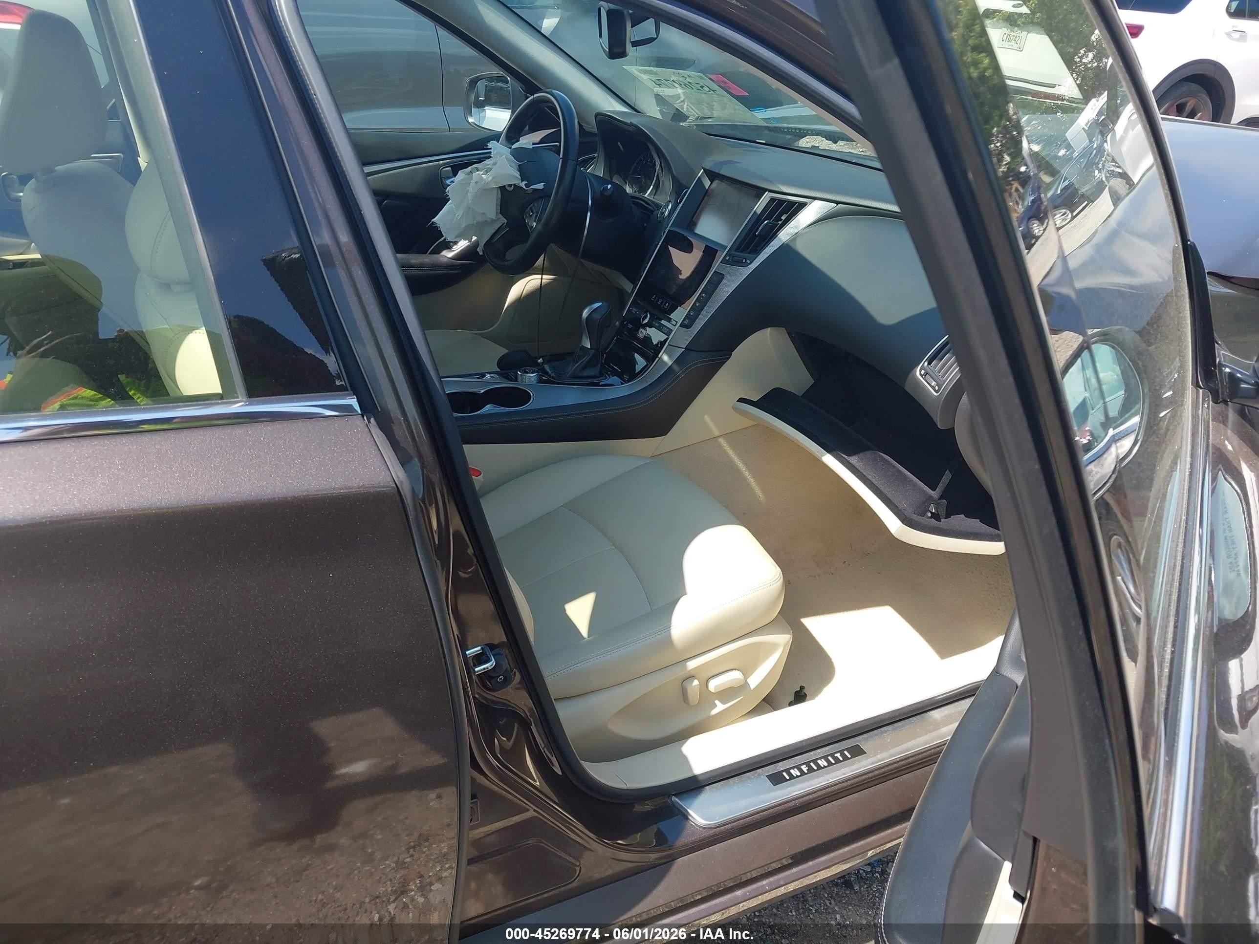 2015 Infiniti Q50 Premium Brown vin: JN1BV7AP7FM351930