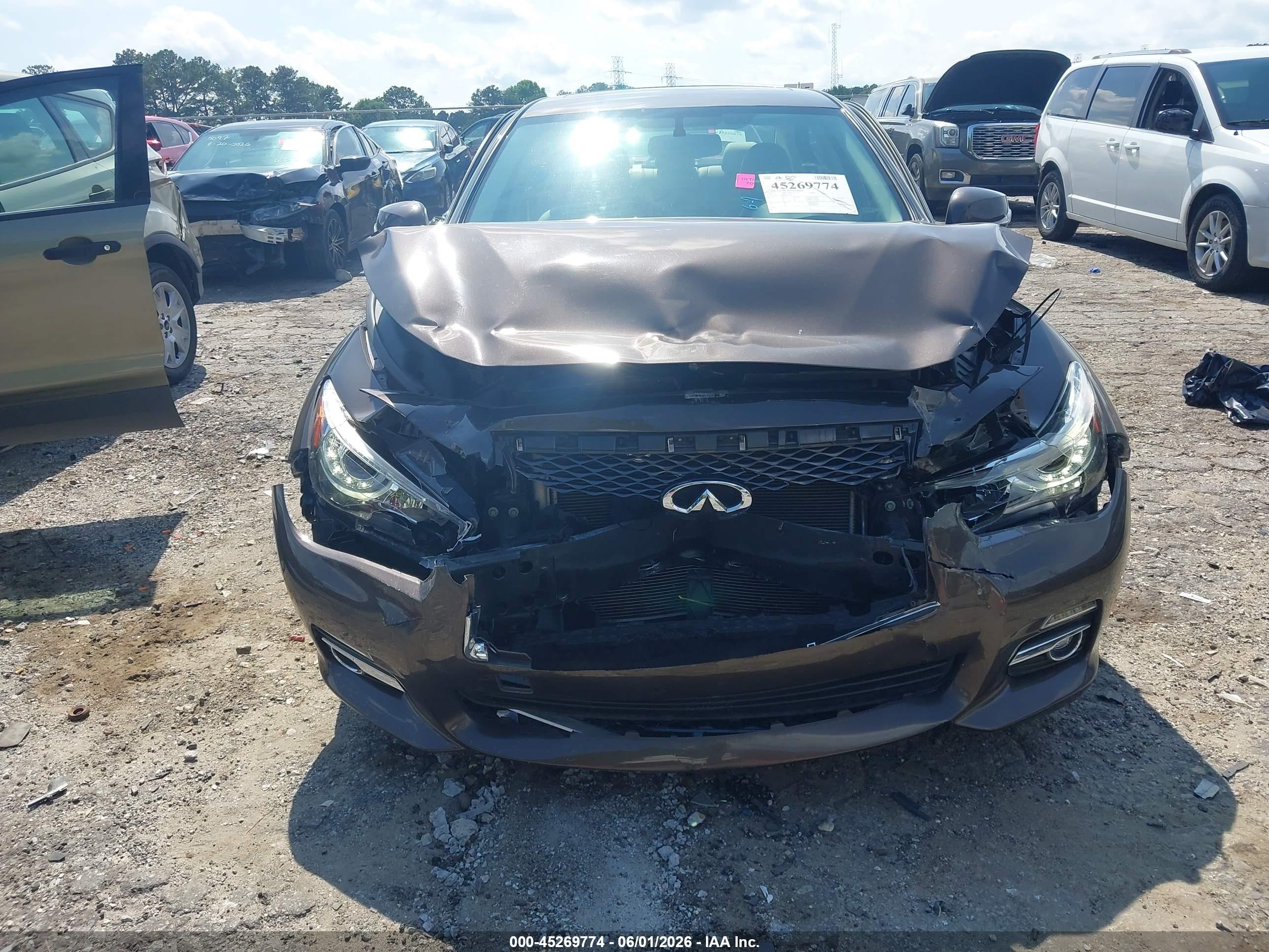 2015 Infiniti Q50 Premium Brown vin: JN1BV7AP7FM351930