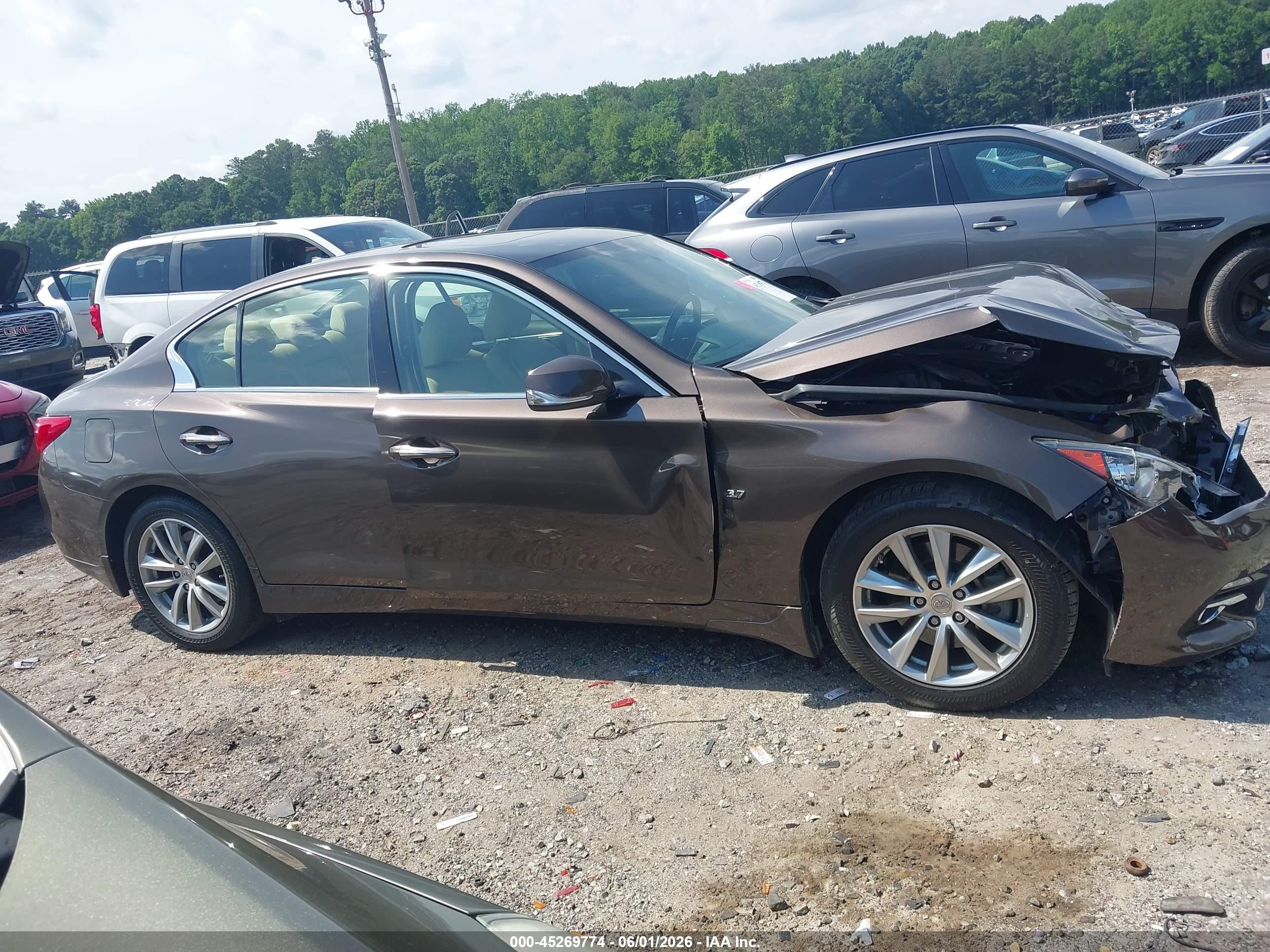 2015 Infiniti Q50 Premium Brown vin: JN1BV7AP7FM351930