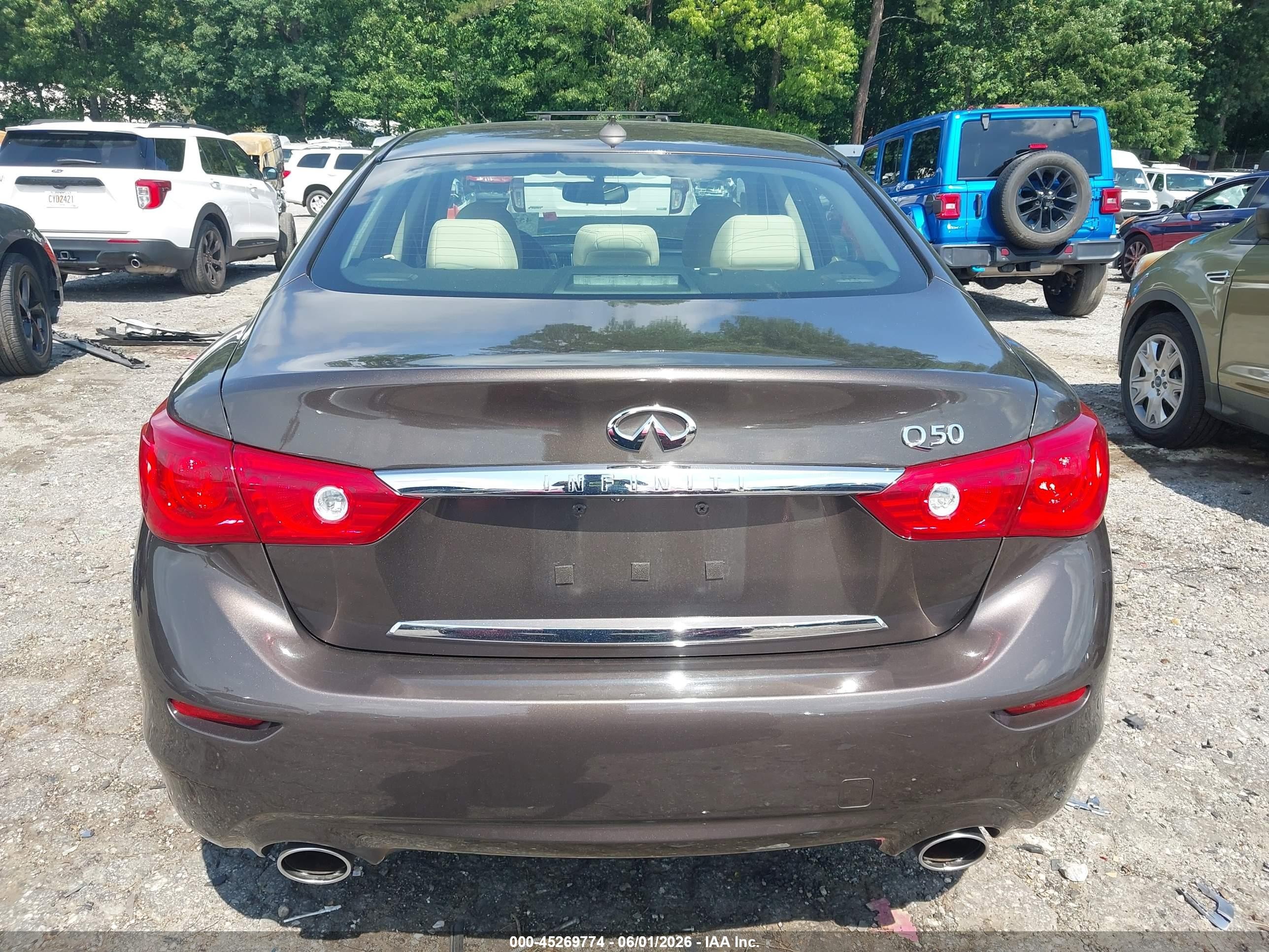 2015 Infiniti Q50 Premium Brown vin: JN1BV7AP7FM351930