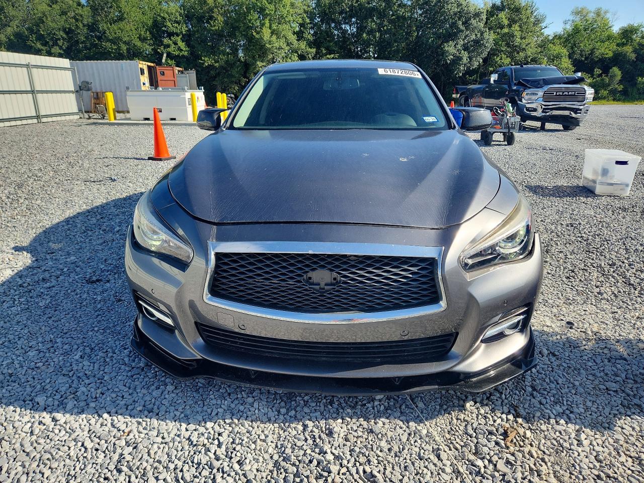 2014 Infiniti Q50 Base Gray vin: JN1BV7AP8EM670221