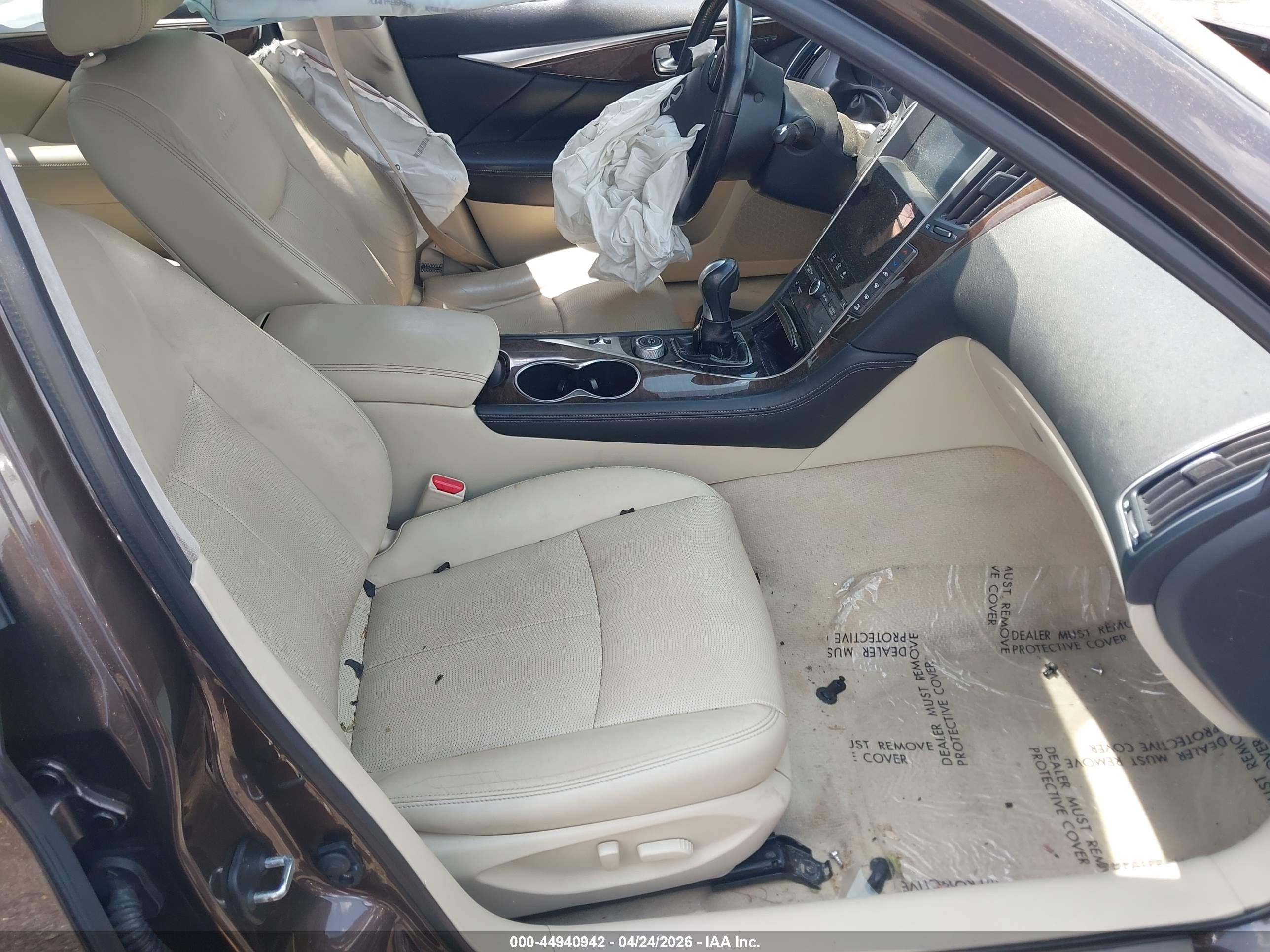 2014 Infiniti Q50 Premium Коричневый vin: JN1BV7AP8EM672826