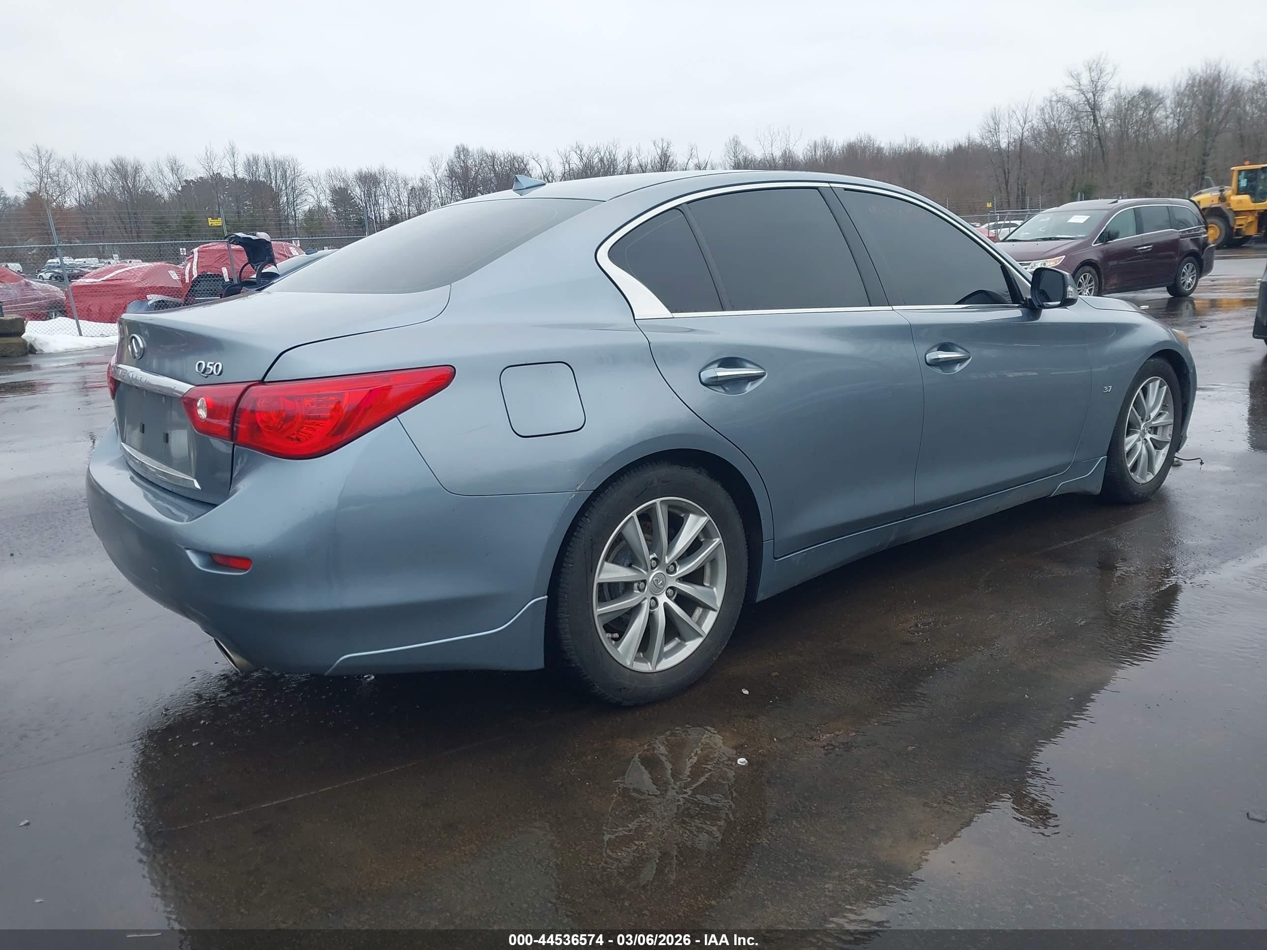2014 Infiniti Q50 Premium Blue vin: JN1BV7AP8EM674558