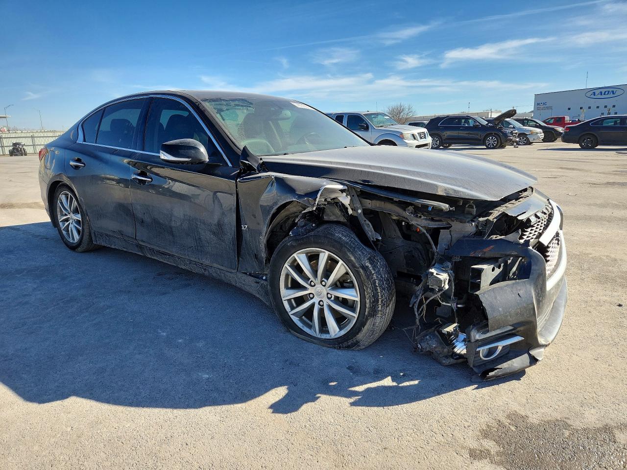 2014 Infiniti Q50 Base Black vin: JN1BV7AP8EM676343