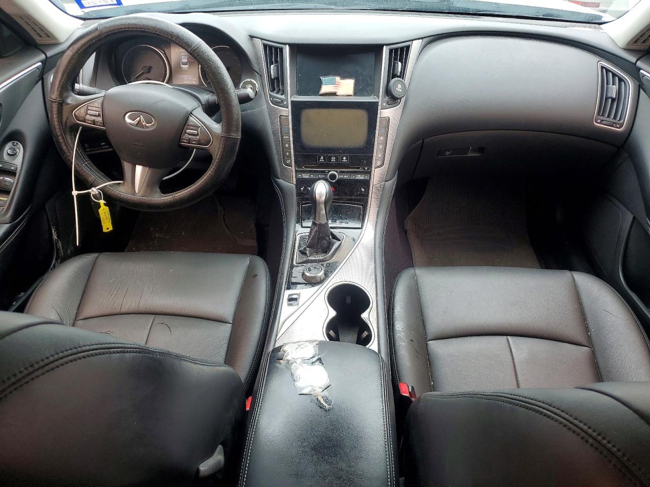 2014 Infiniti Q50 Premium White vin: JN1BV7AP8EM677220