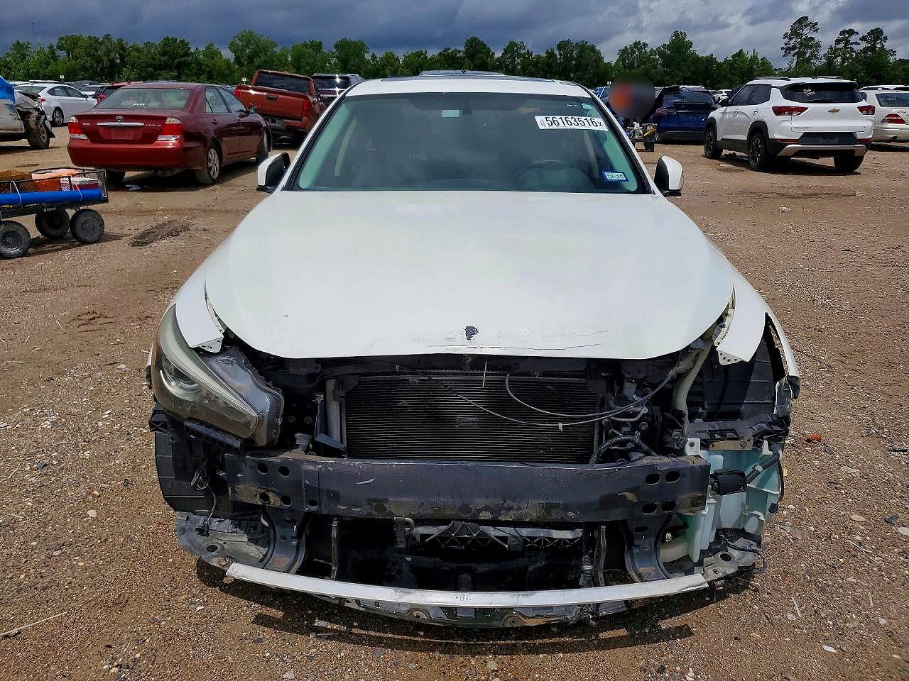 2014 Infiniti Q50 Premium White vin: JN1BV7AP8EM677220