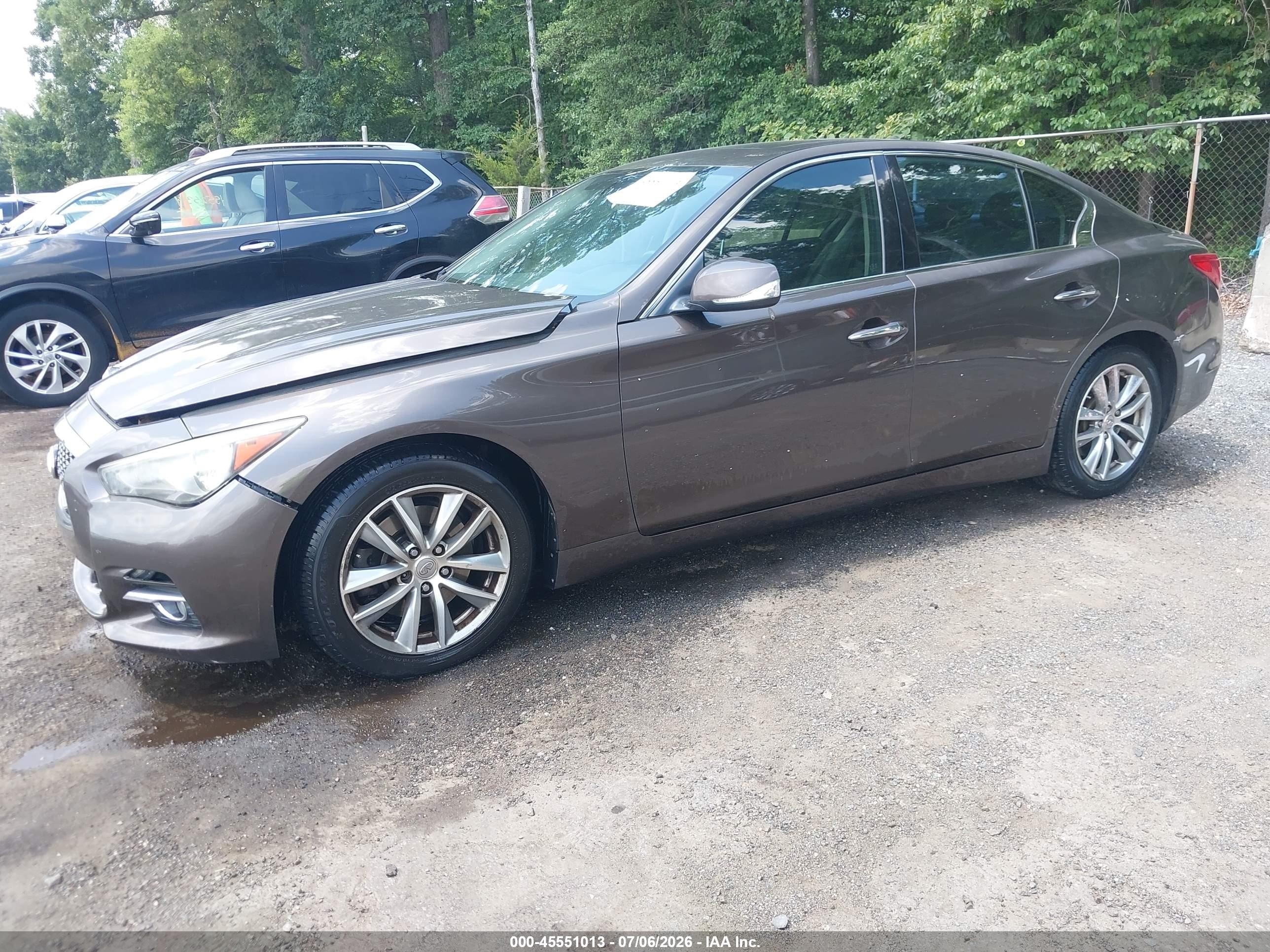 2014 Infiniti Q50 Premium Brown vin: JN1BV7AP8EM677735