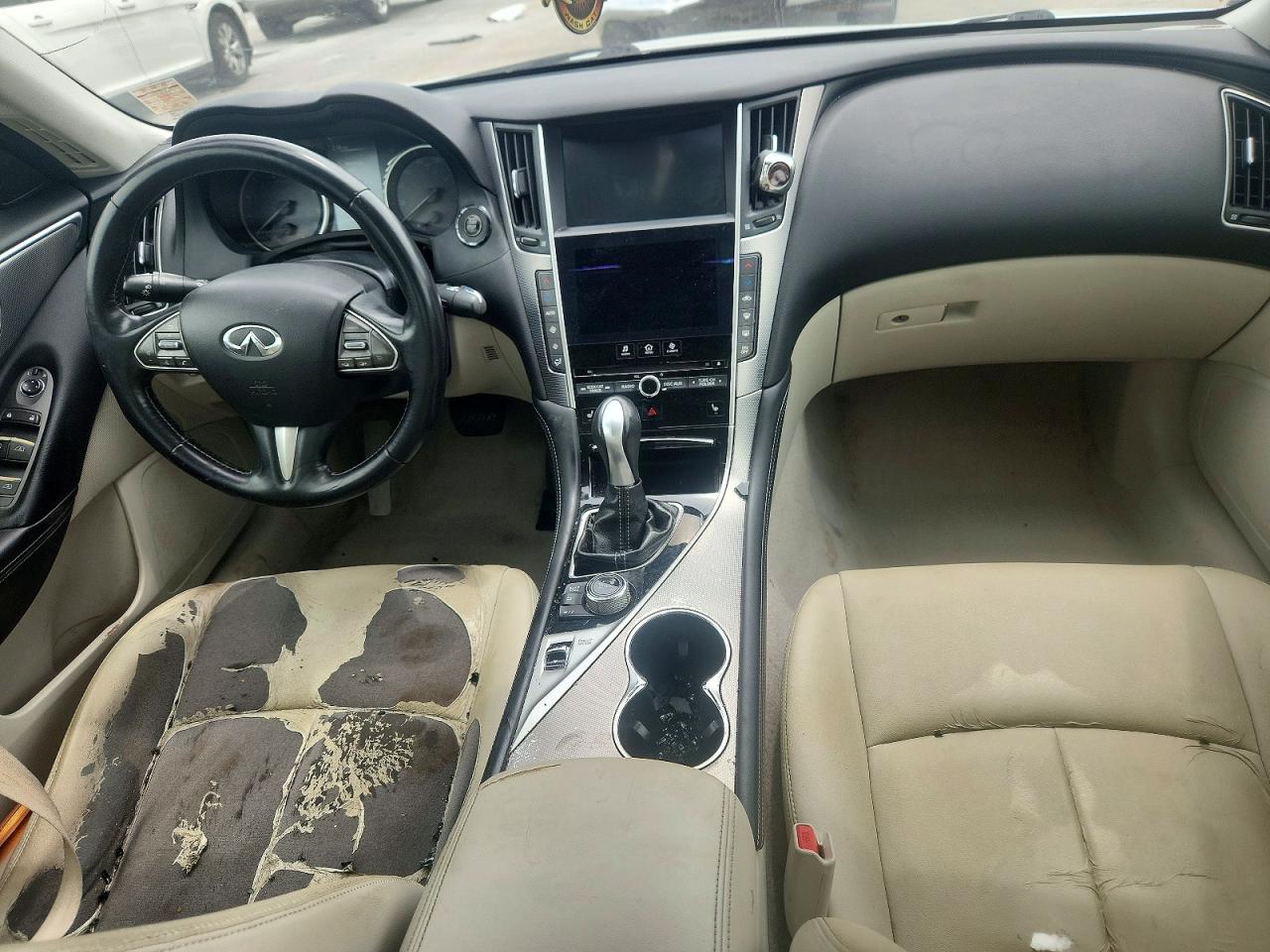 2014 Infiniti Q50 Premium Silver vin: JN1BV7AP8EM680179