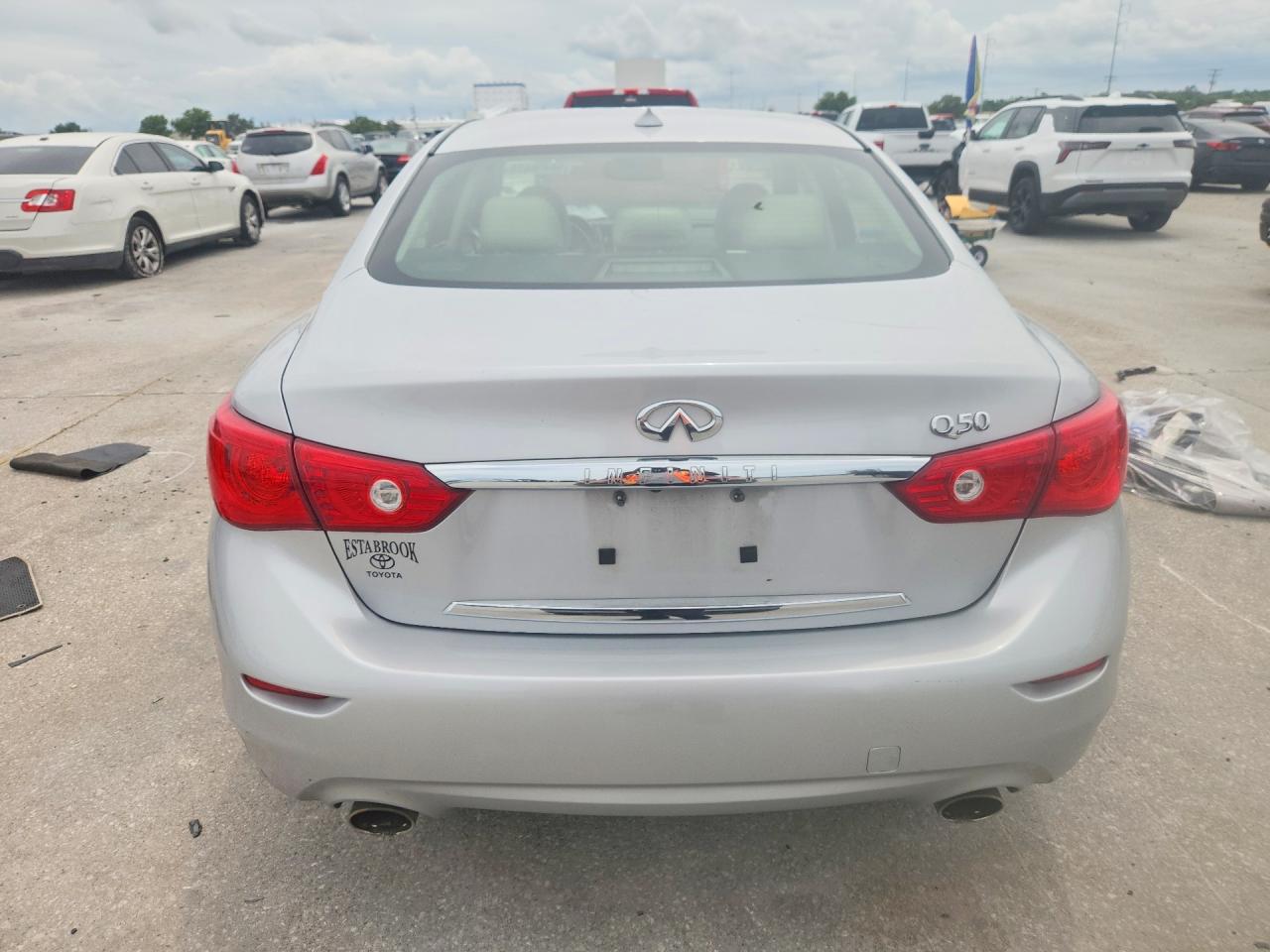 2014 Infiniti Q50 Premium Silver vin: JN1BV7AP8EM680179