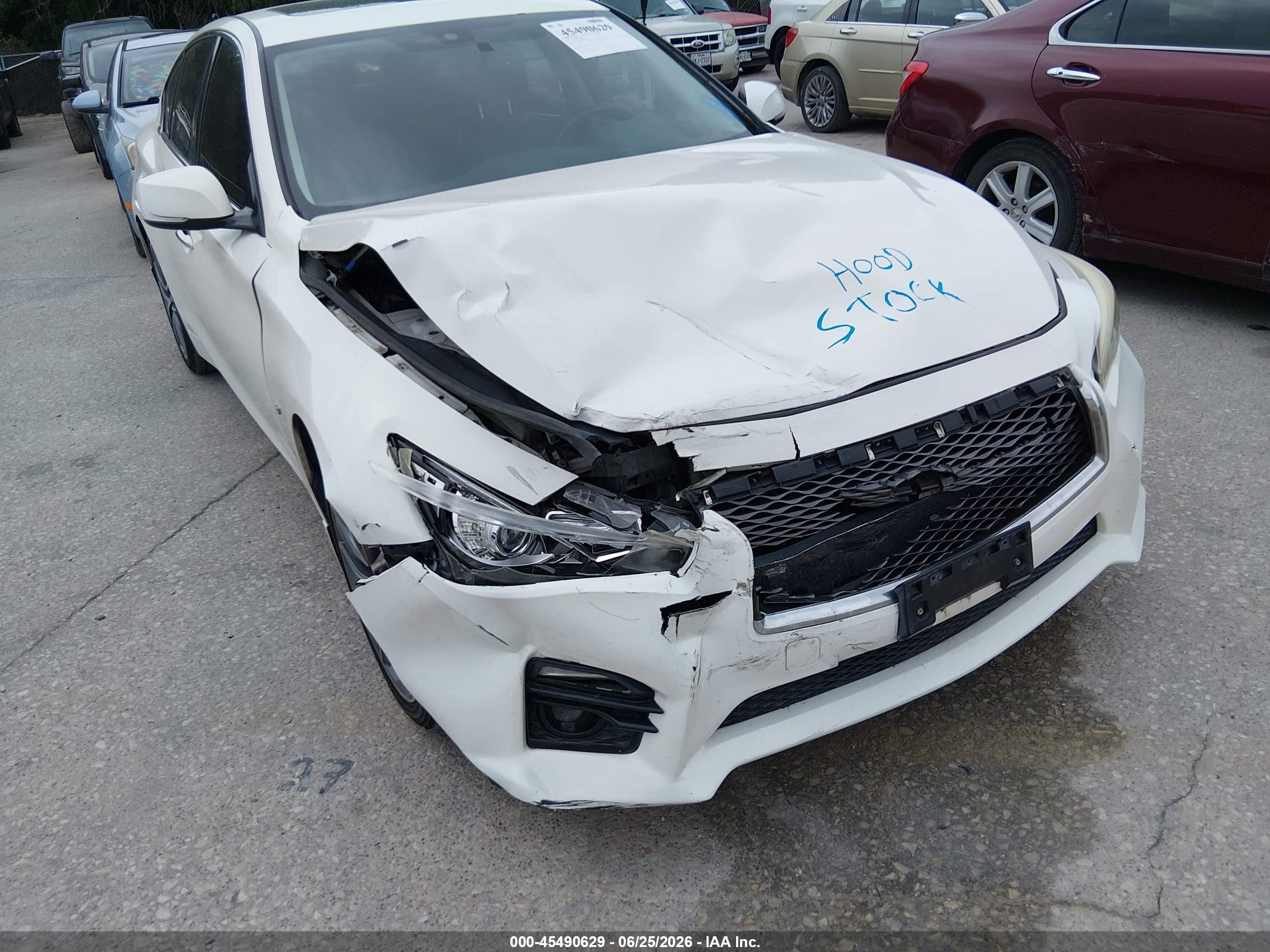 2014 Infiniti Q50 Sport White vin: JN1BV7AP8EM681011