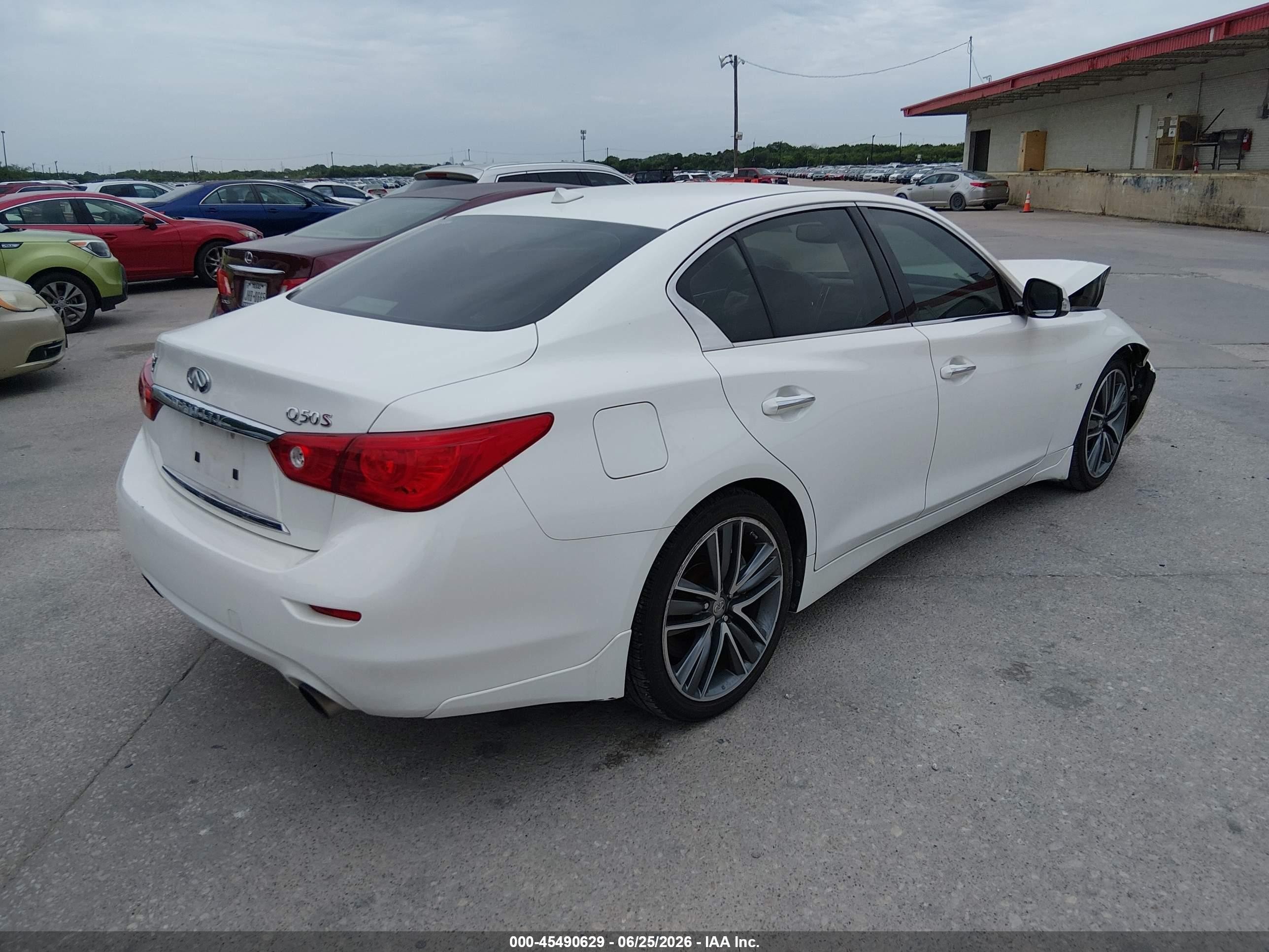 2014 Infiniti Q50 Sport White vin: JN1BV7AP8EM681011