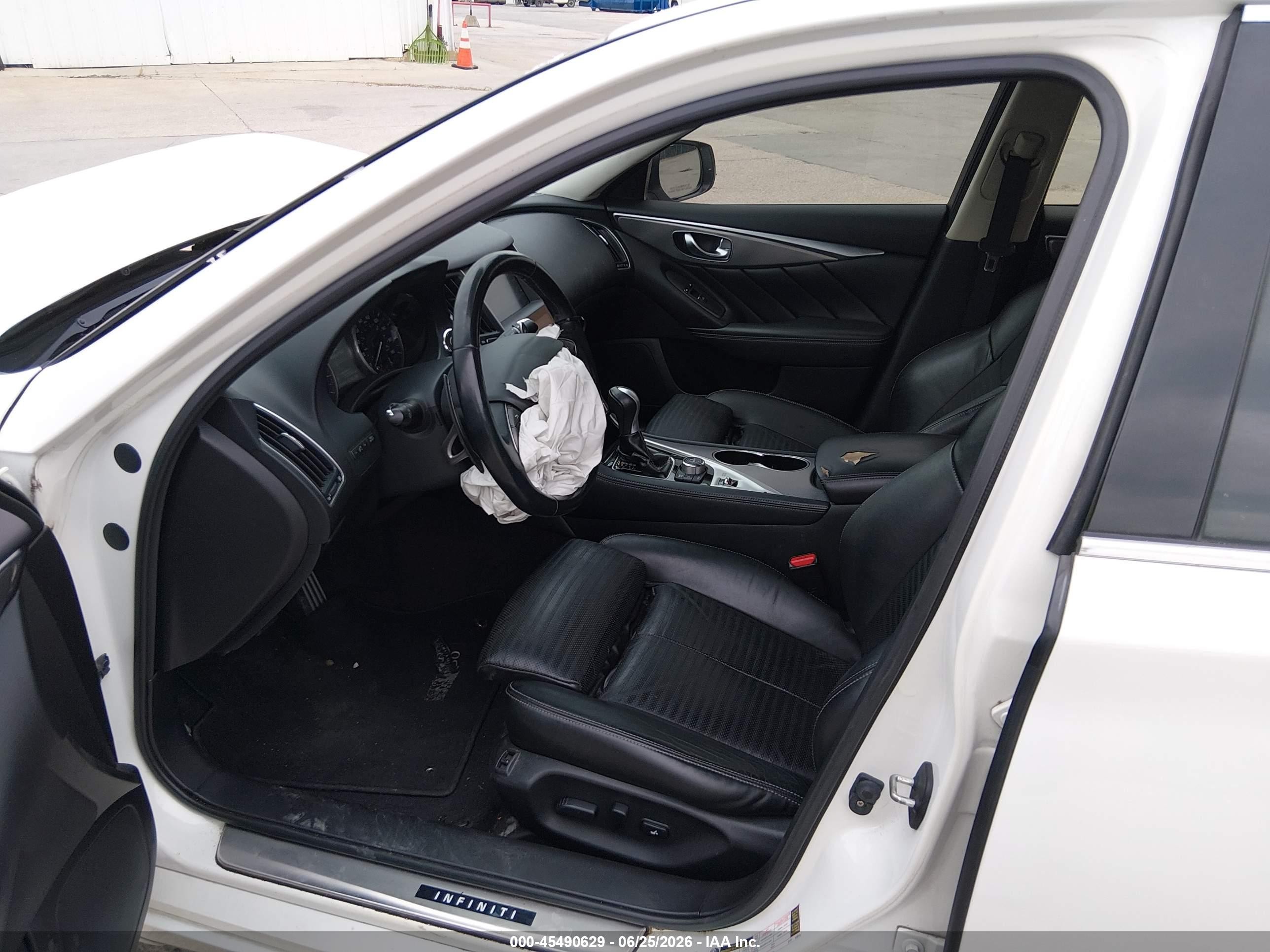 2014 Infiniti Q50 Sport White vin: JN1BV7AP8EM681011