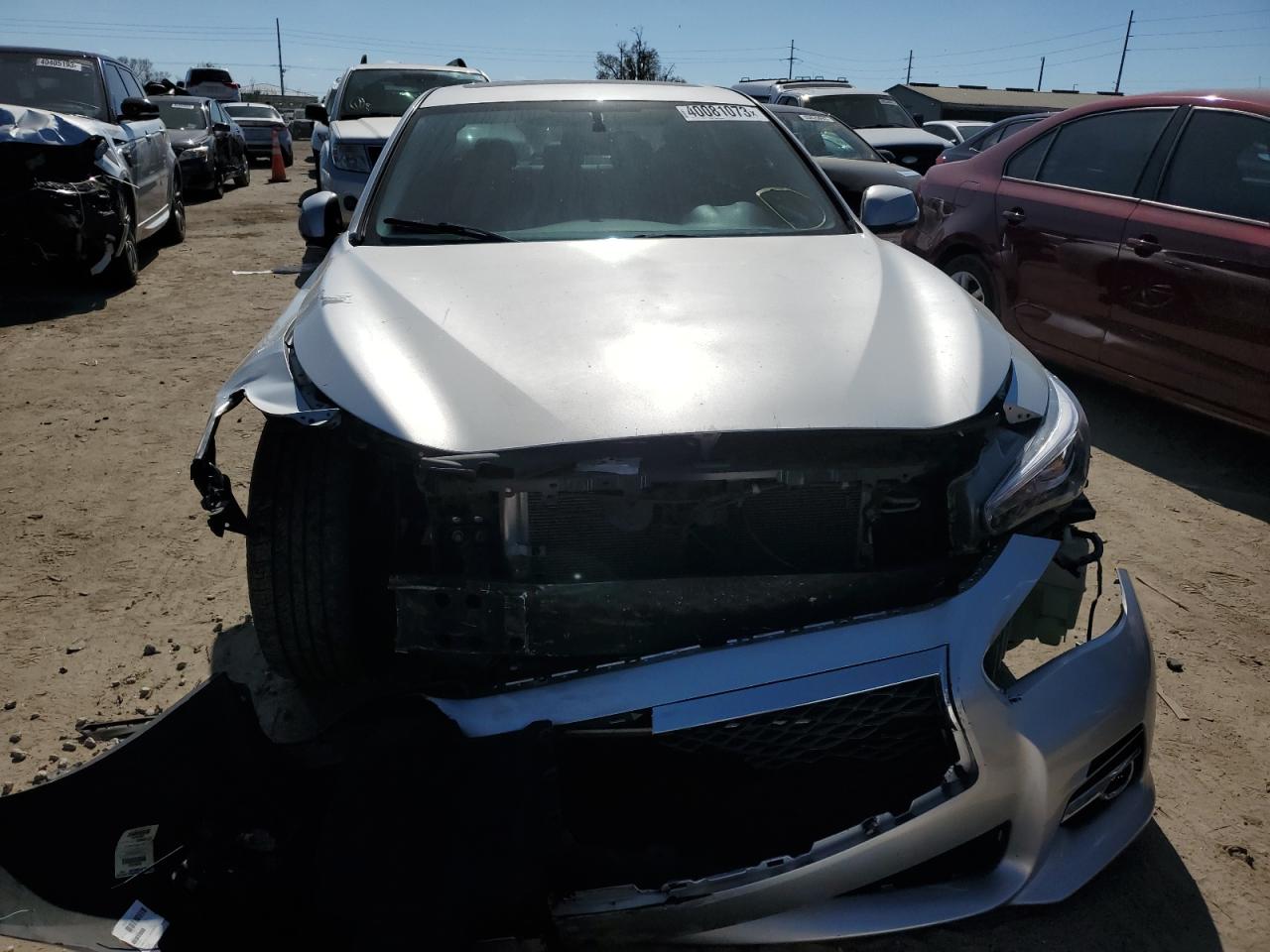 2014 Infiniti Q50 Base Silver vin: JN1BV7AP8EM681879