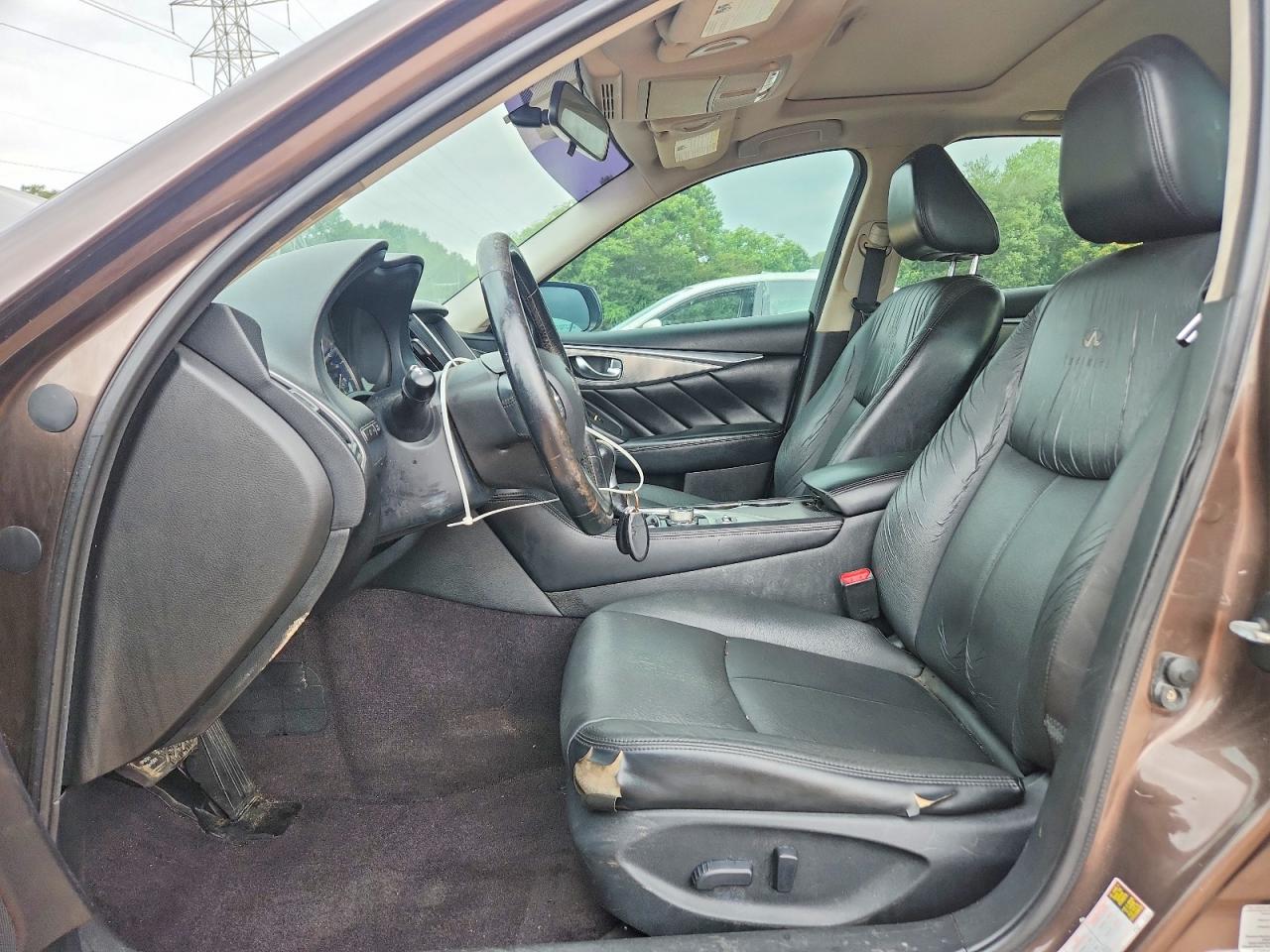 2014 Infiniti Q50 Base Brown vin: JN1BV7AP8EM682546