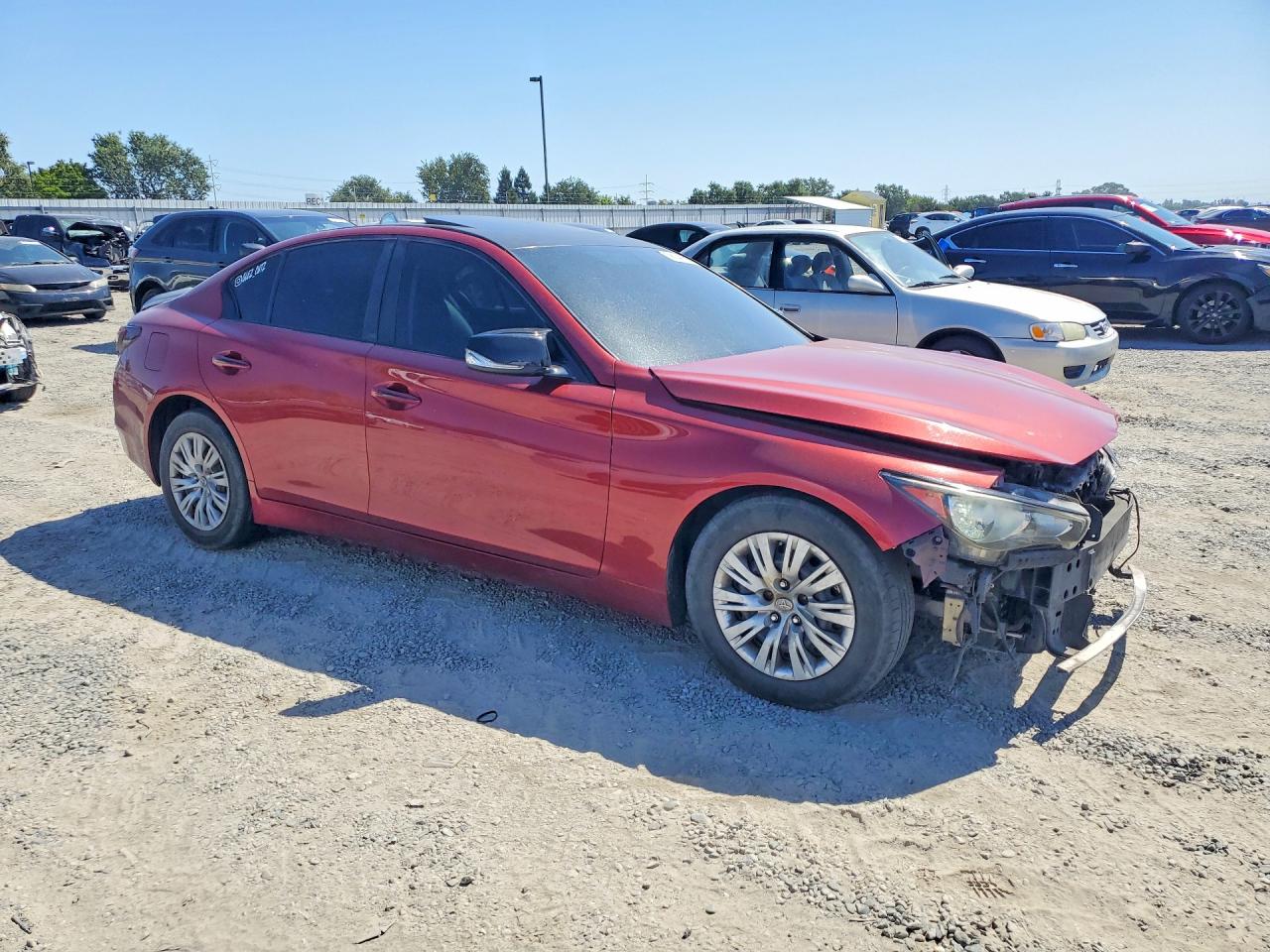 2014 Infiniti Q50 Premium Burgundy vin: JN1BV7AP8EM684149